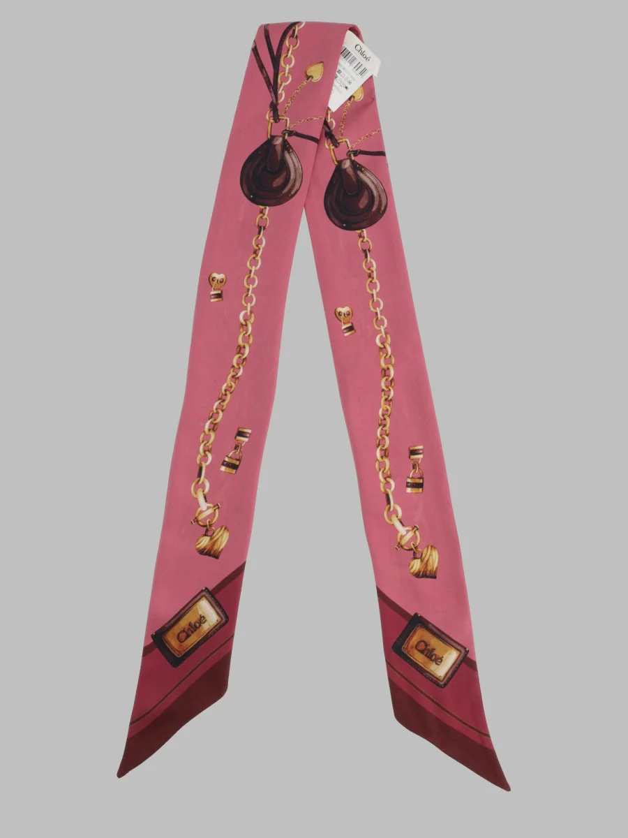 Chloé Fascinating Mini Silk Foulard (7 CM X 120 CM) - Image 2