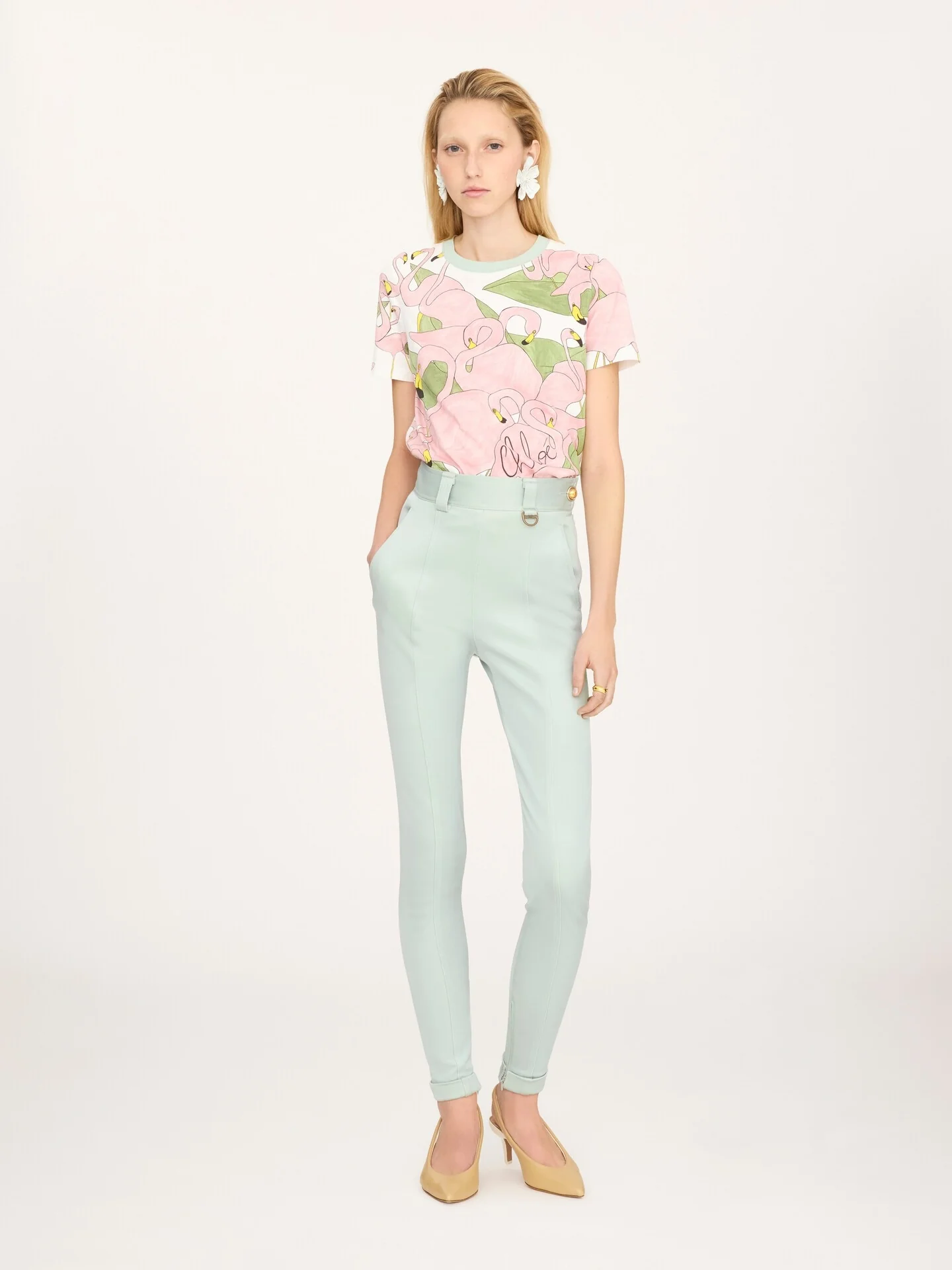 Chloé Flamingo Logo Cotton T-Shirt - Image 2
