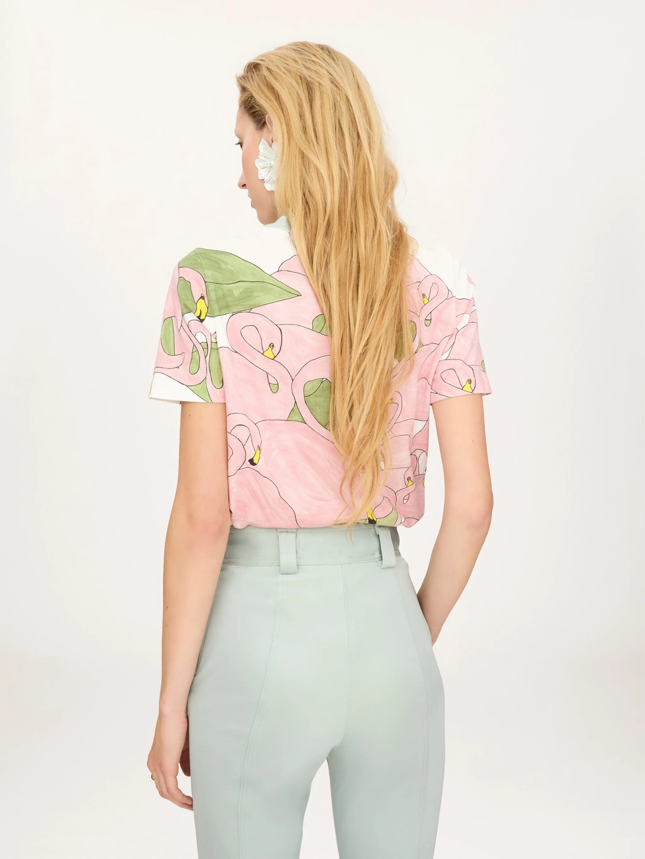 Chloé Flamingo Logo Cotton T-Shirt - Image 4