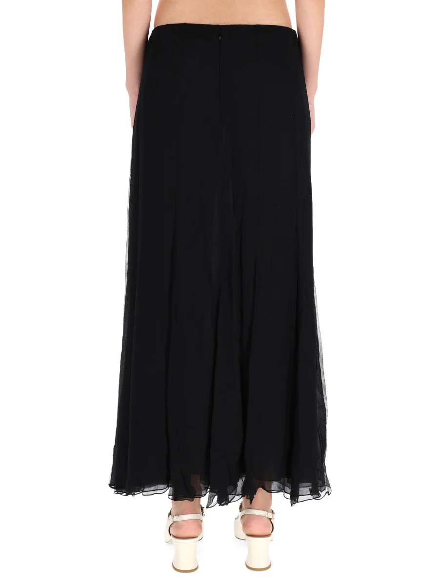 CHLOÉ Fluid Maxi Skirt in Silk Mousseline - Image 4