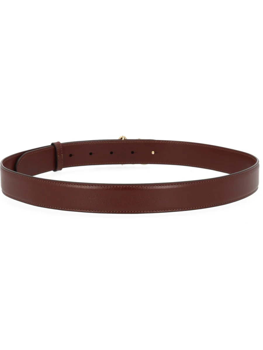 CHLOÉ Iconic Belt in Buffalo Leather, Featuring a Removable Gold Brass Chloé Logo Buckle in a Handwritten Font Inspired by a Design Rooted in the Maison's Heritage - Image 6