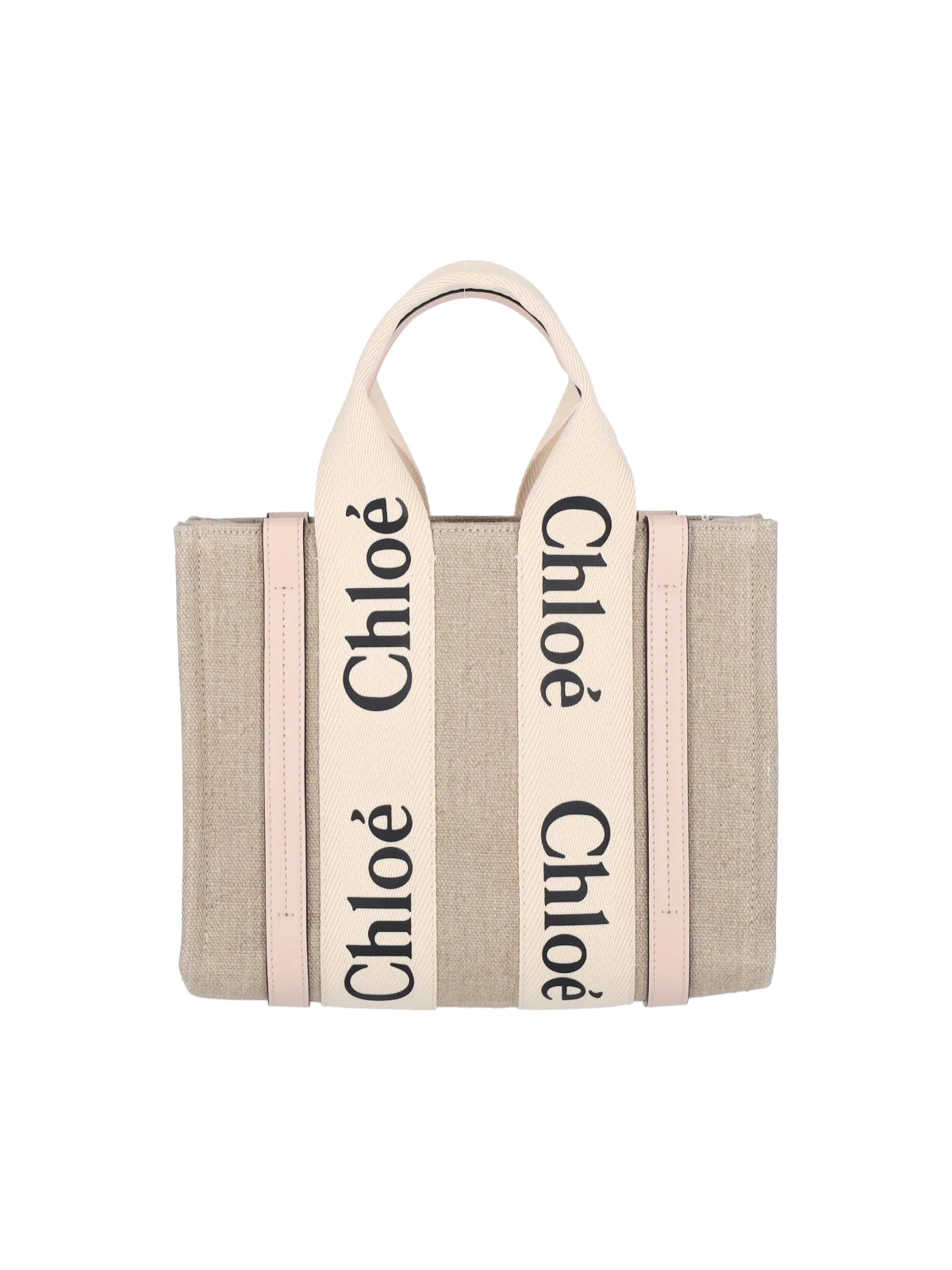 Chloé Linen and Calf Leather Mini Bag