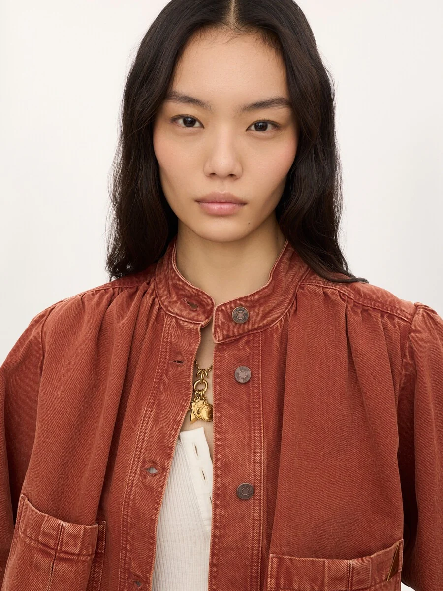 Chloé Logo Denim Jacket with Patch Pockets - Image 5