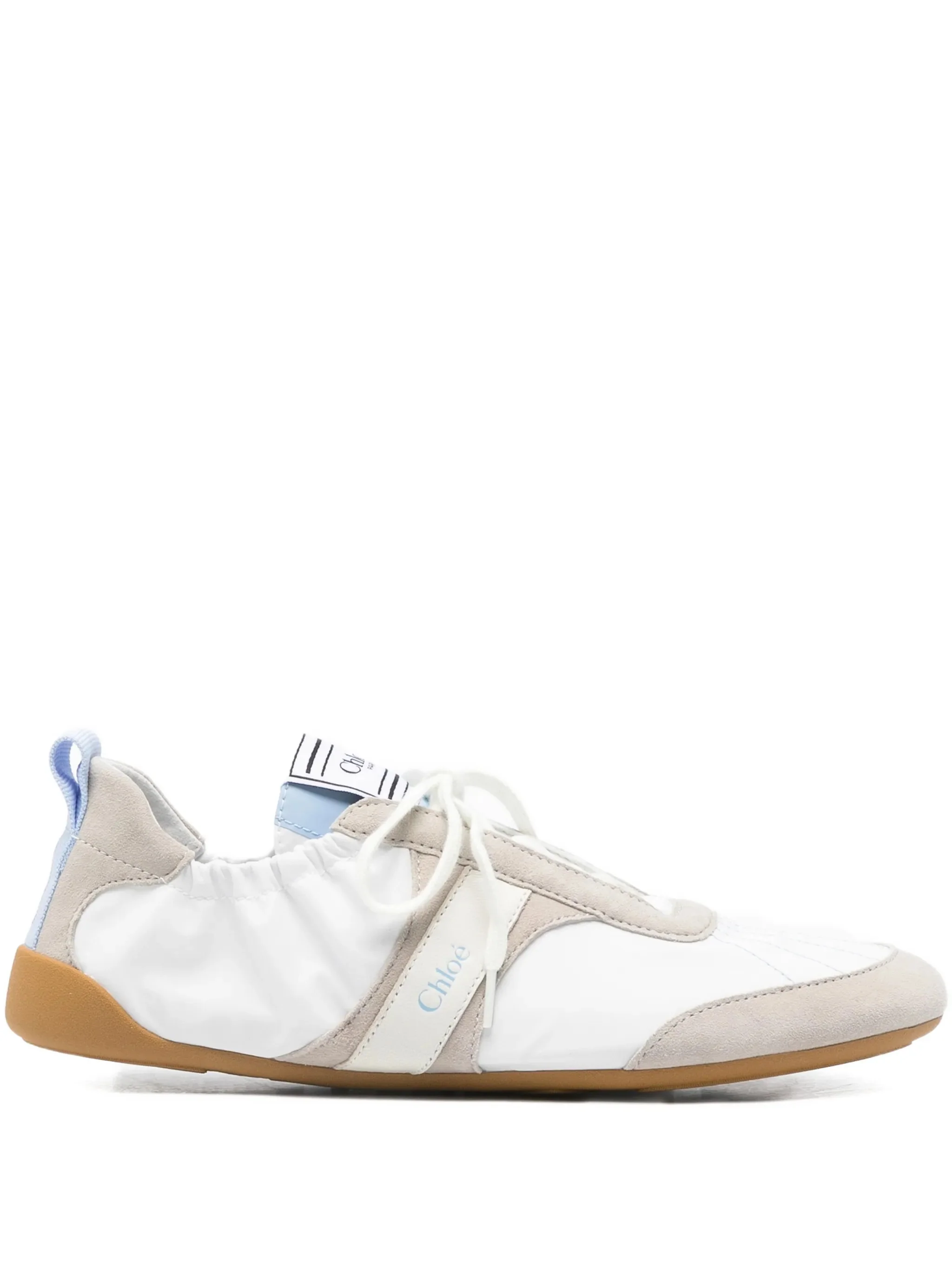 Chloé Logo-Detail Nylon Sneaker with Rubber Sole