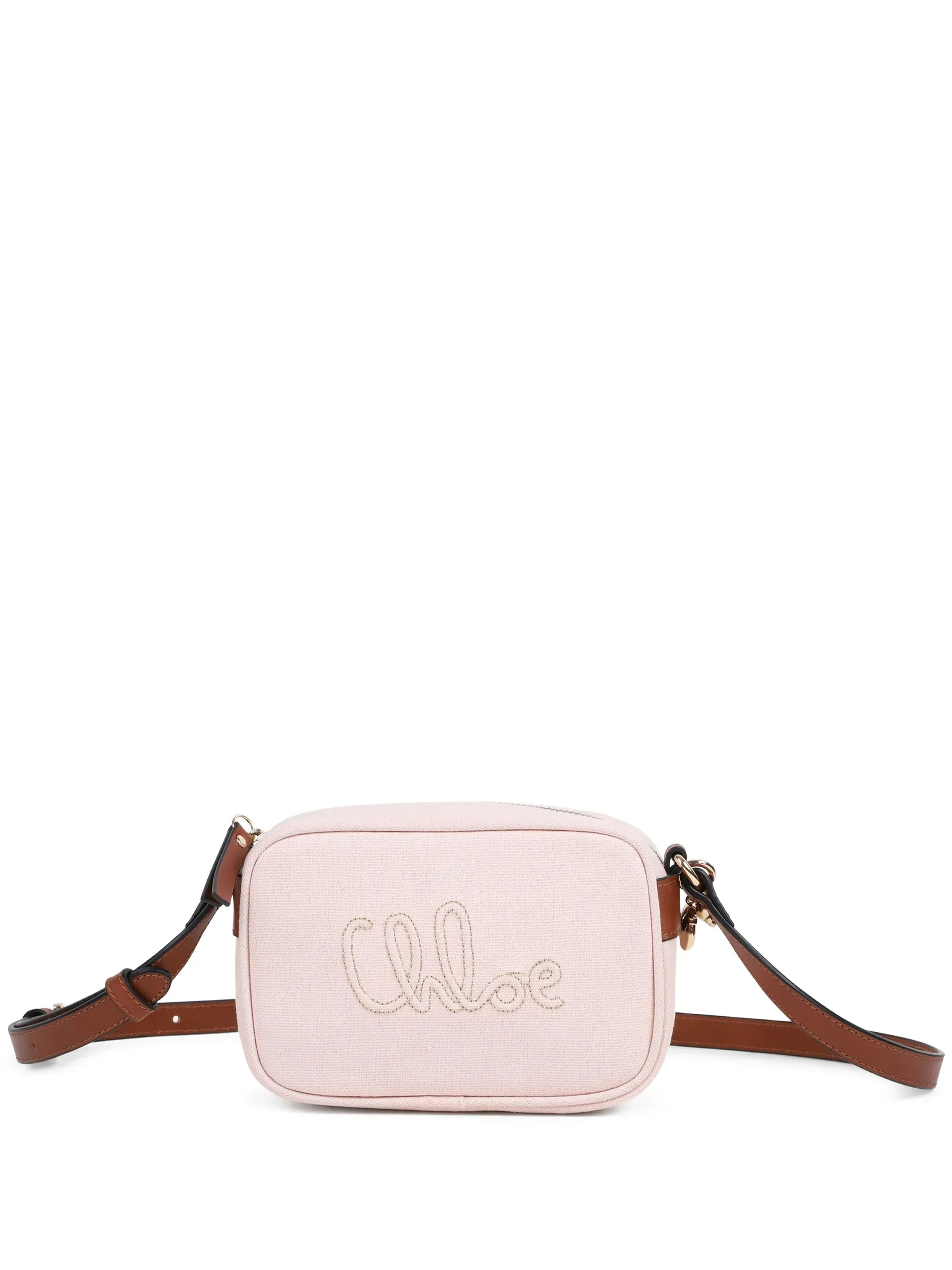 Chloé Mini Zip Closure Bag with Charms and Adjustable Strap - Image 2