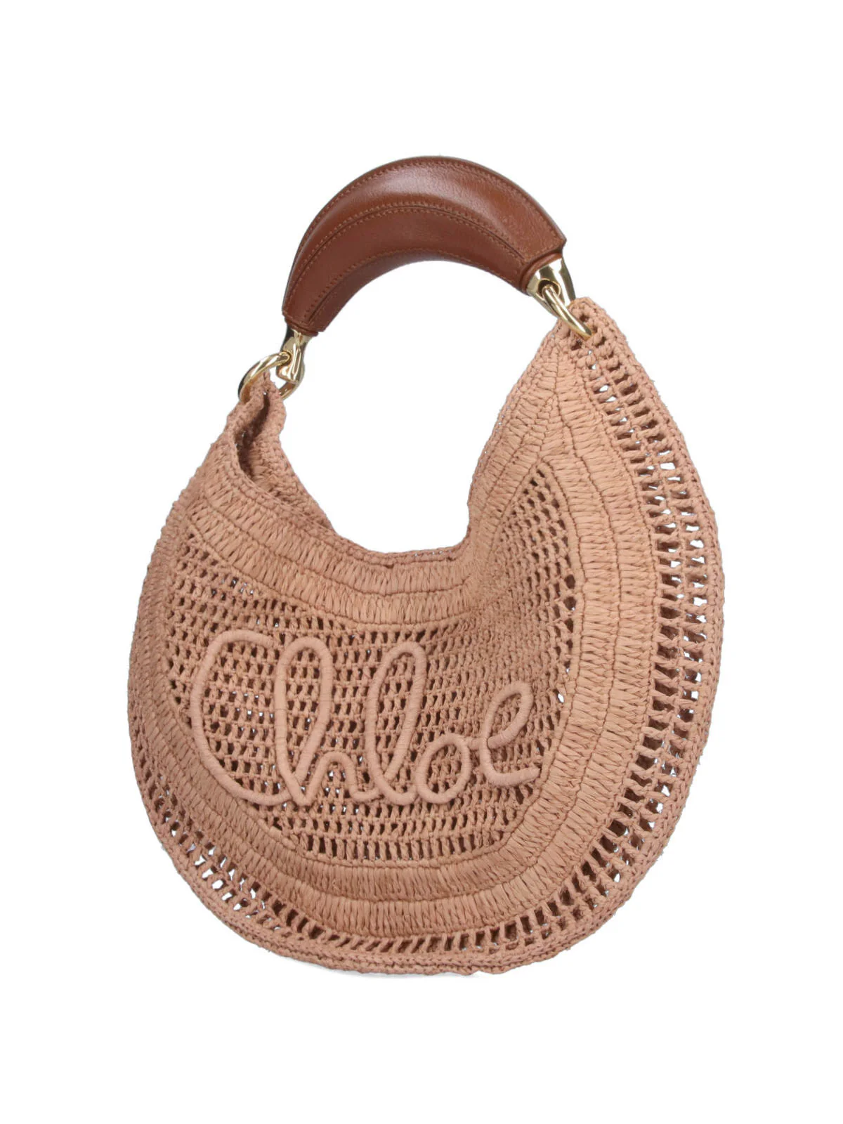 Chloé Raffia Shoulder Bag with Buffalo Leather Trim - Image 6