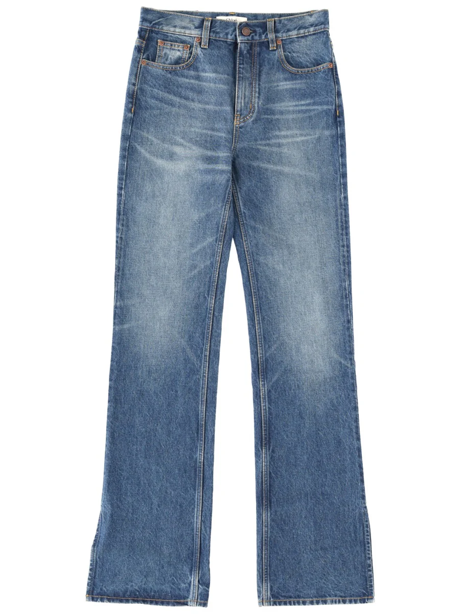 CHLOÉ Side-slit Straight-leg Jeans