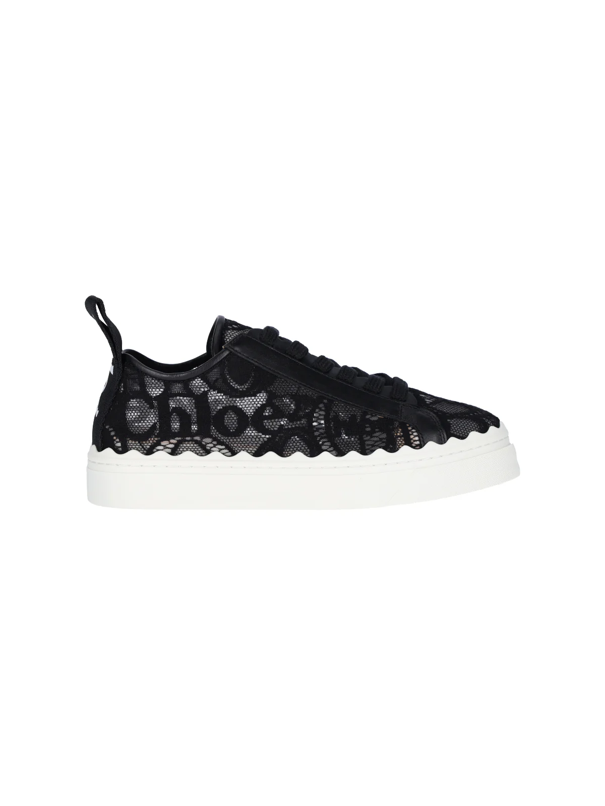 Chloé Sleek Leather-Trim Sneaker - Image 4