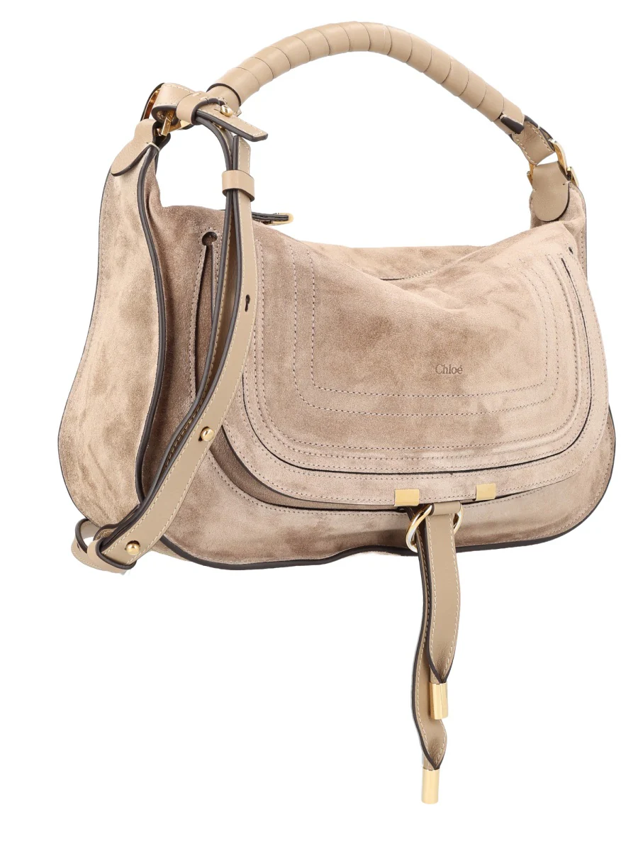 CHLOÉ Small Marcie Shoulder Bag in Suede Leather - Image 6