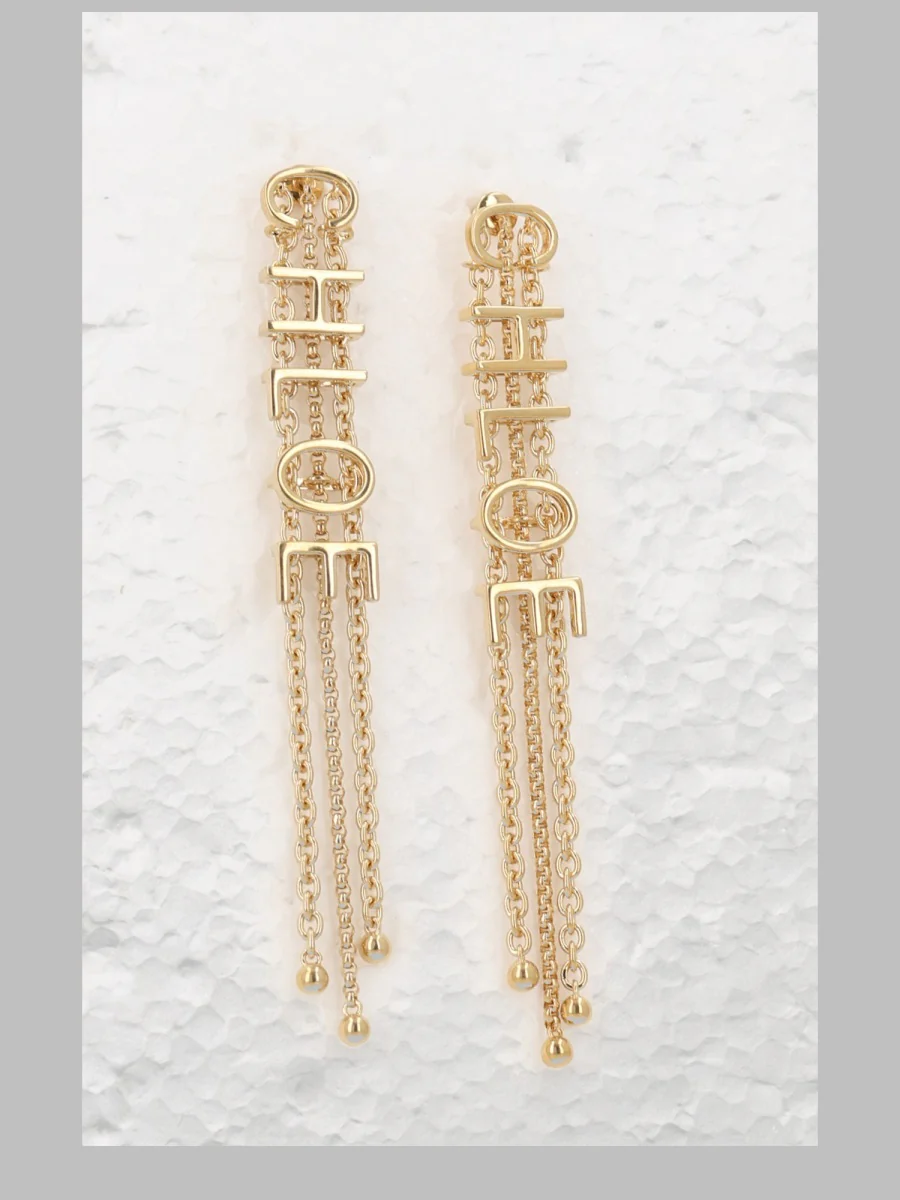 Chloé Sophisticated Brass Hoop Earrings