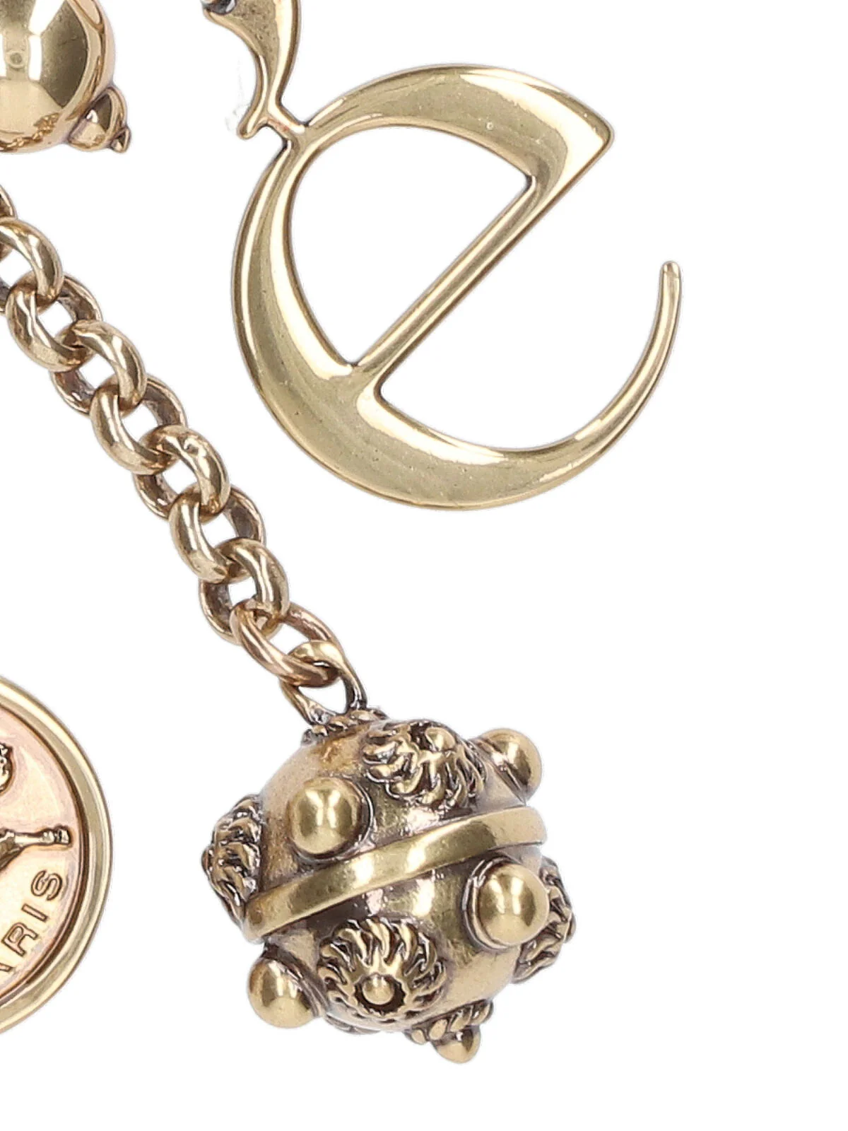 Chloé-Style Mini Keychain in Brass & Zamak - Image 2