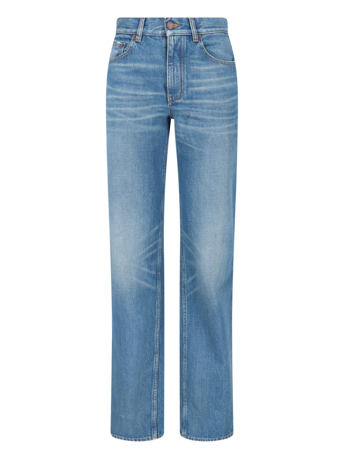 Chloé Women’s Denim Jeans with Calf Leather Patch