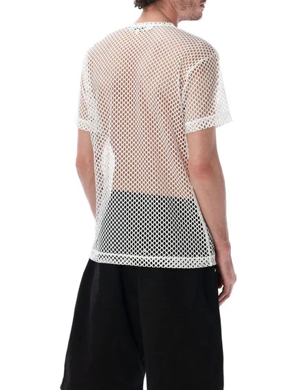 Comme Des Garçons Play Men’s Mesh T-Shirt with Large Emblem - Image 2