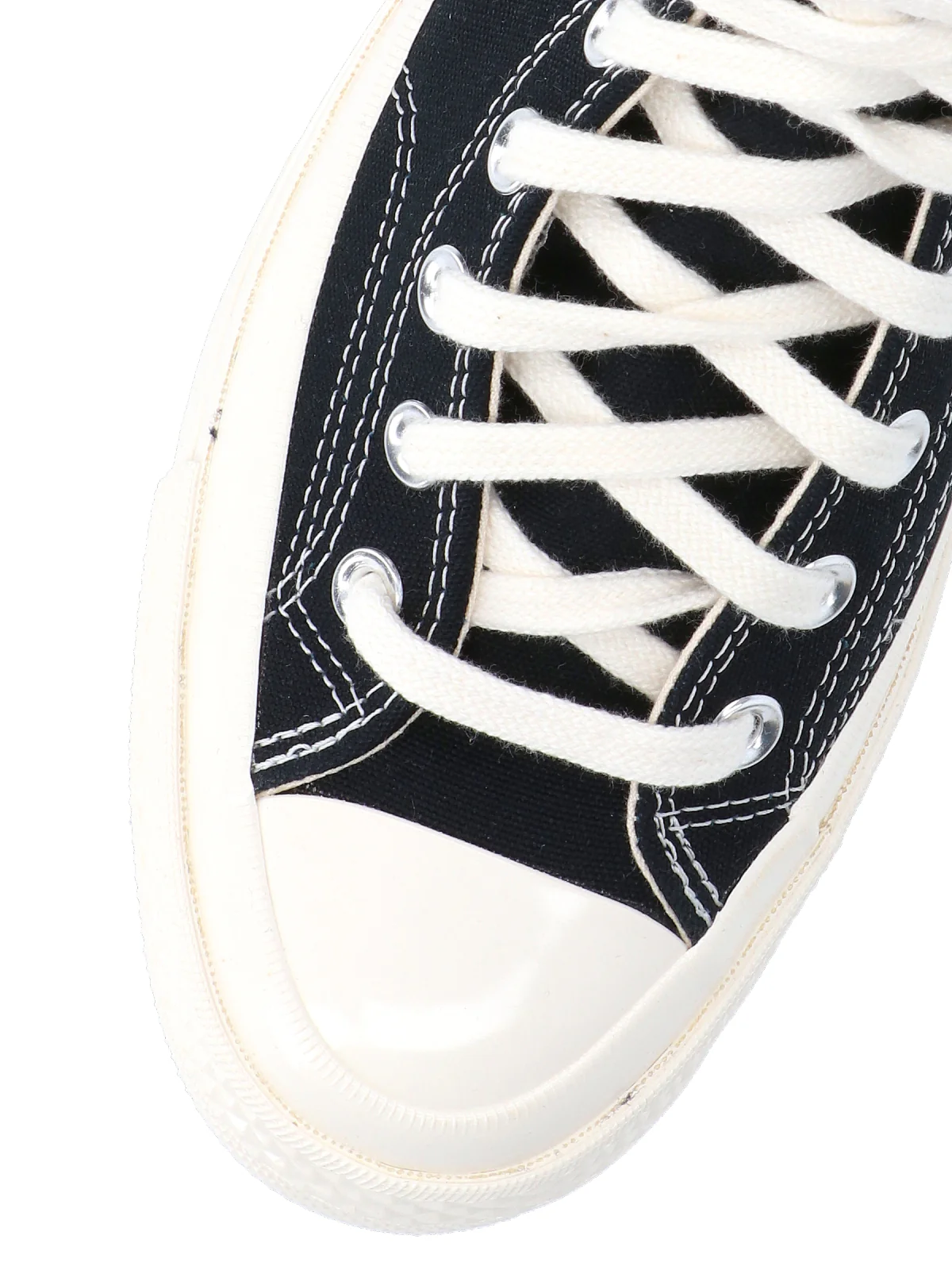 Comme Des Garcons Play Unisex Cotton Upper & Rubber Sole Sneakers - Image 5