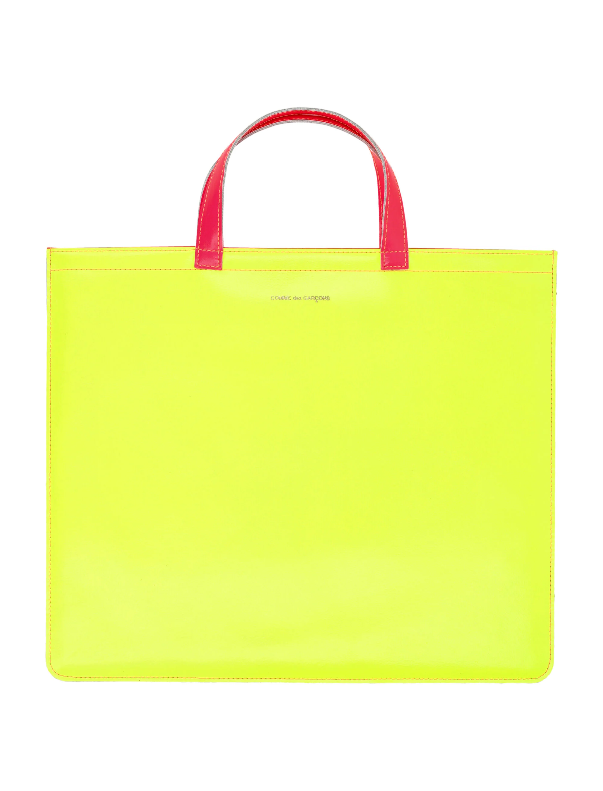 COMME DES GARCONS WALLET Leather Super Fluo Tote Bag