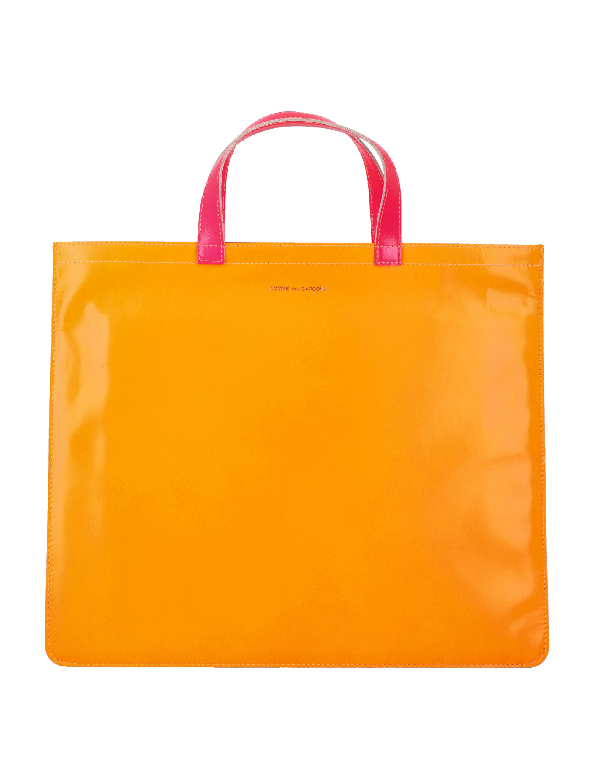COMME DES GARCONS WALLET Leather Super Fluo Tote Bag - Image 3