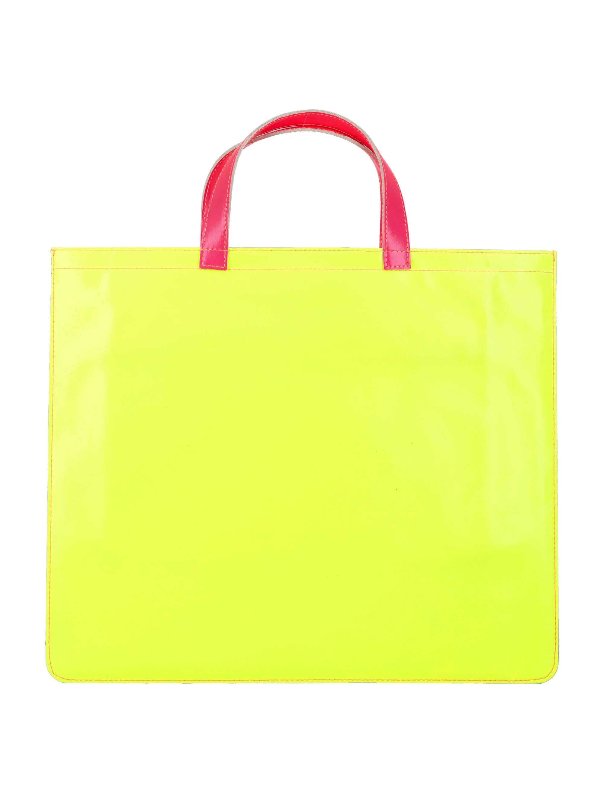 COMME DES GARCONS WALLET Leather Super Fluo Tote Bag - Image 5