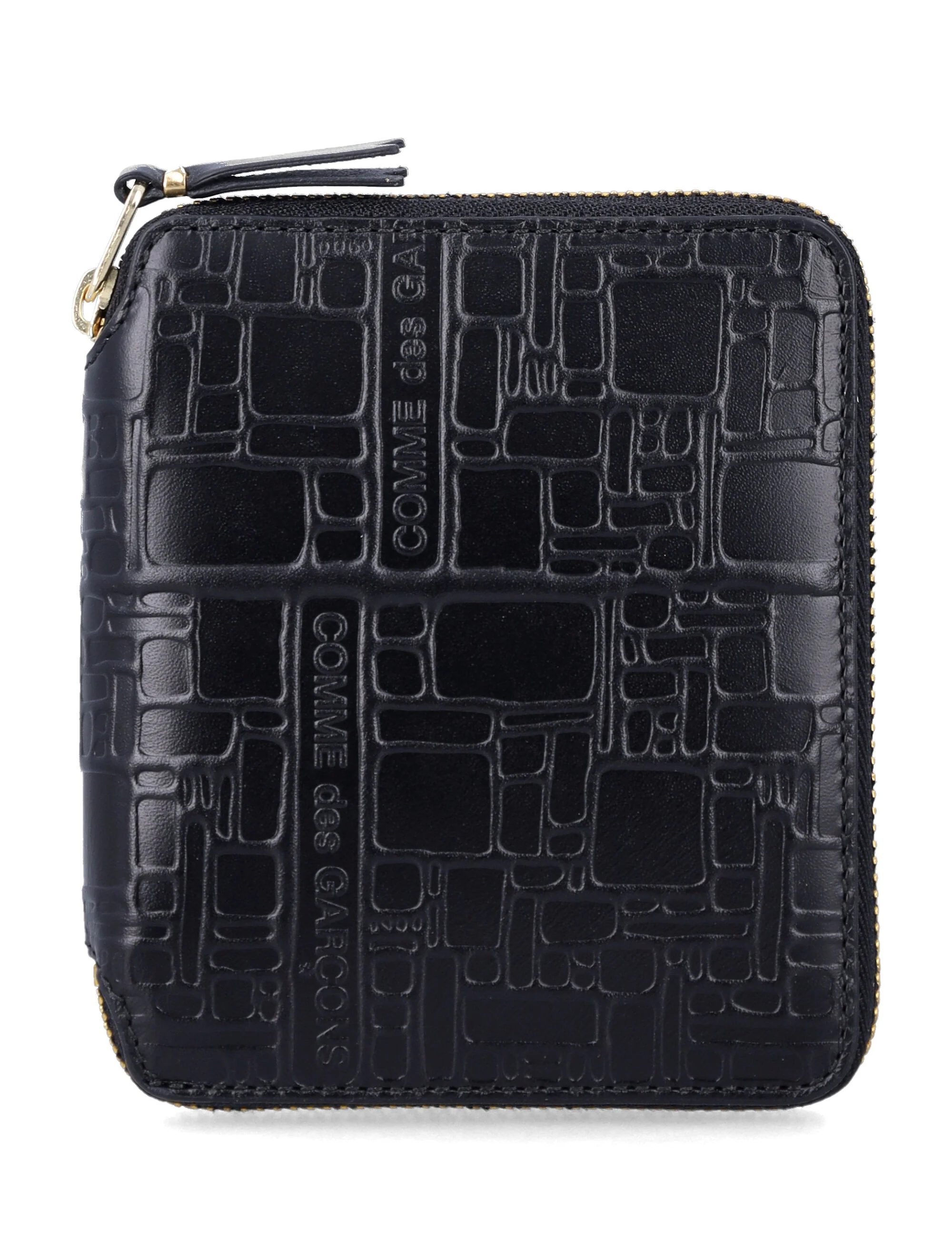 Comme Des Garcons Wallet Mini Zip-Around Calfskin Wallet with Embossed Logo, Note Compartment, Coin Purse & Card Slots (12cm x 10cm) - Image 4