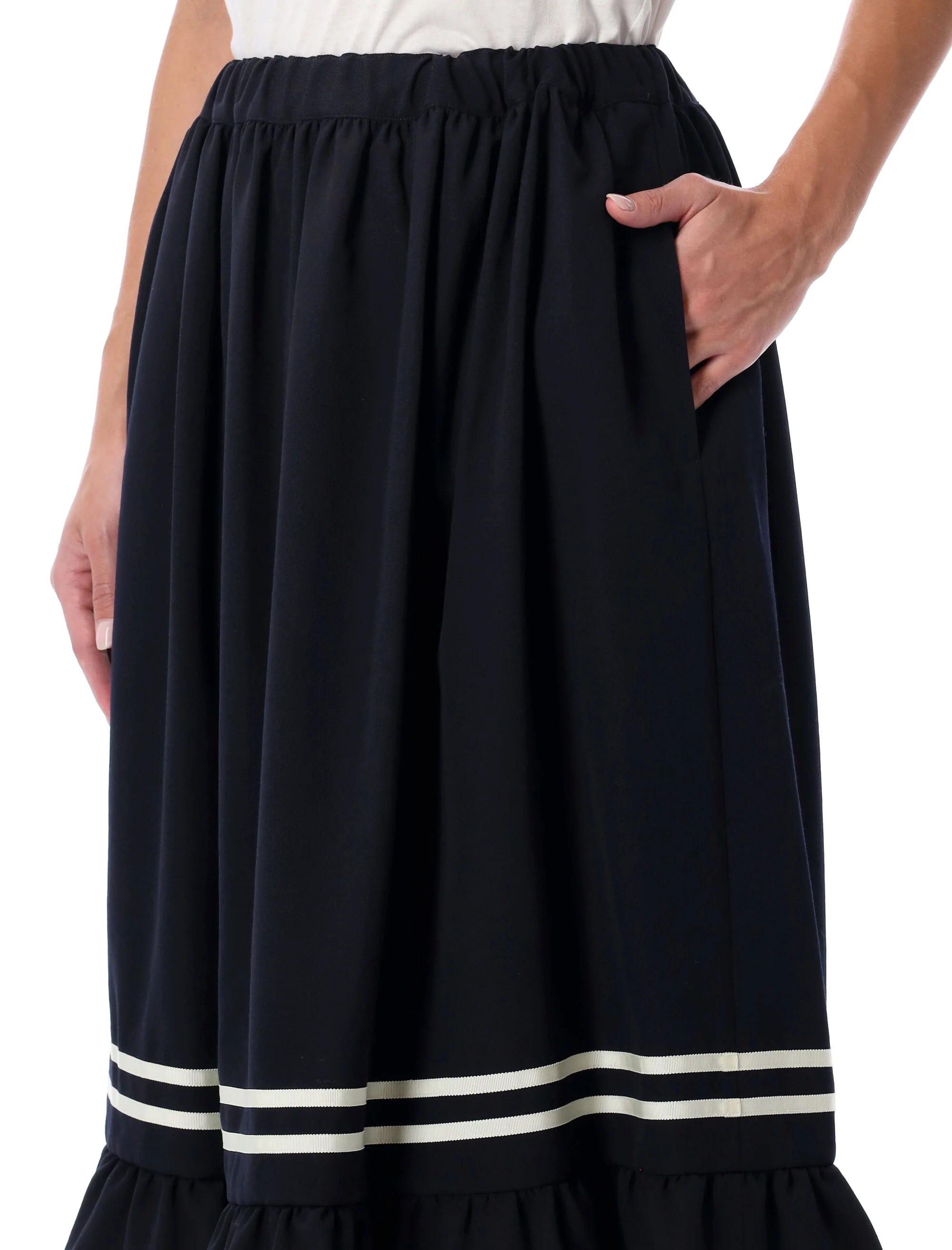 Comme des Garcons Wool Midi Skirt - Image 3