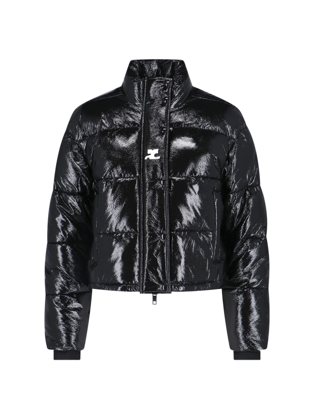 Courrèges COURREGÈS Cropped Vinyl Puffer Jacket - Image 3