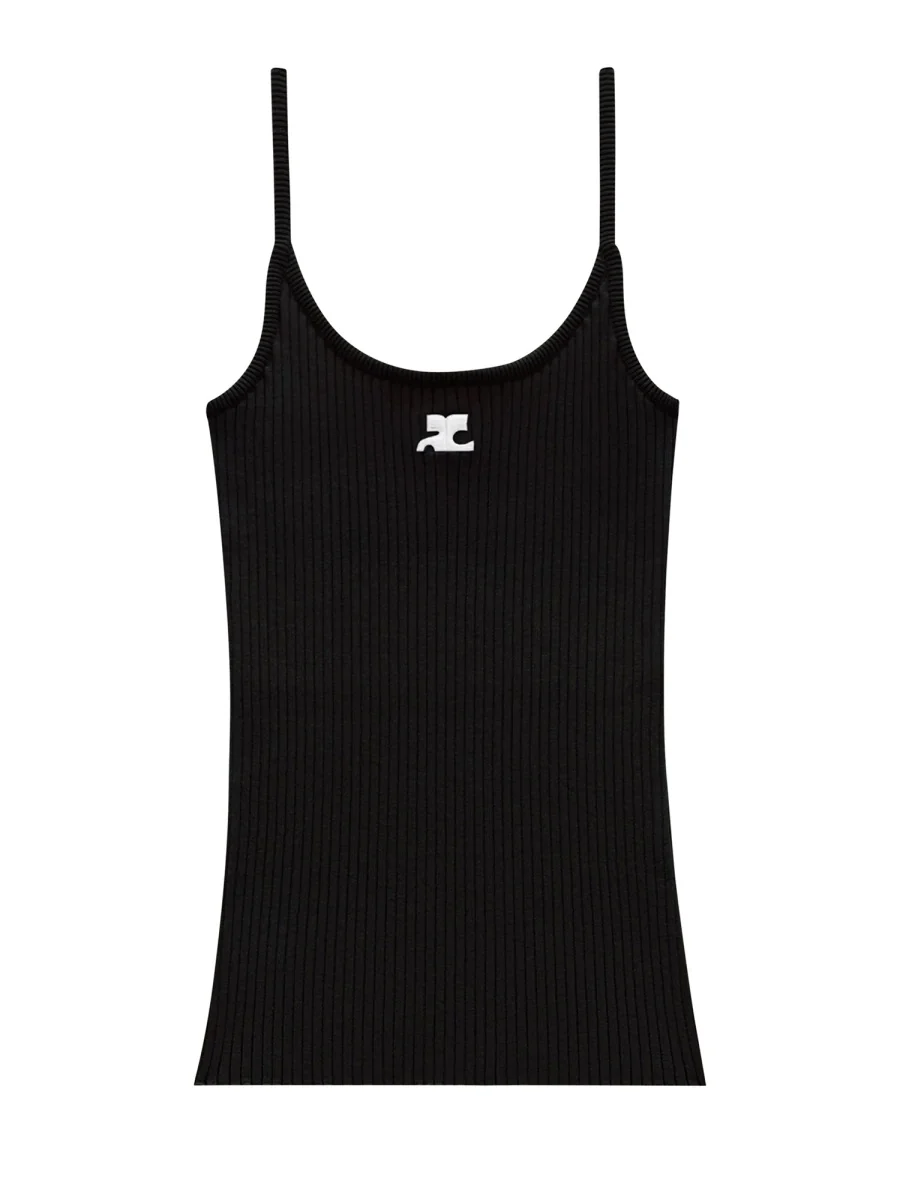 COURREGES REEDITION RIB KNIT TANK TOP