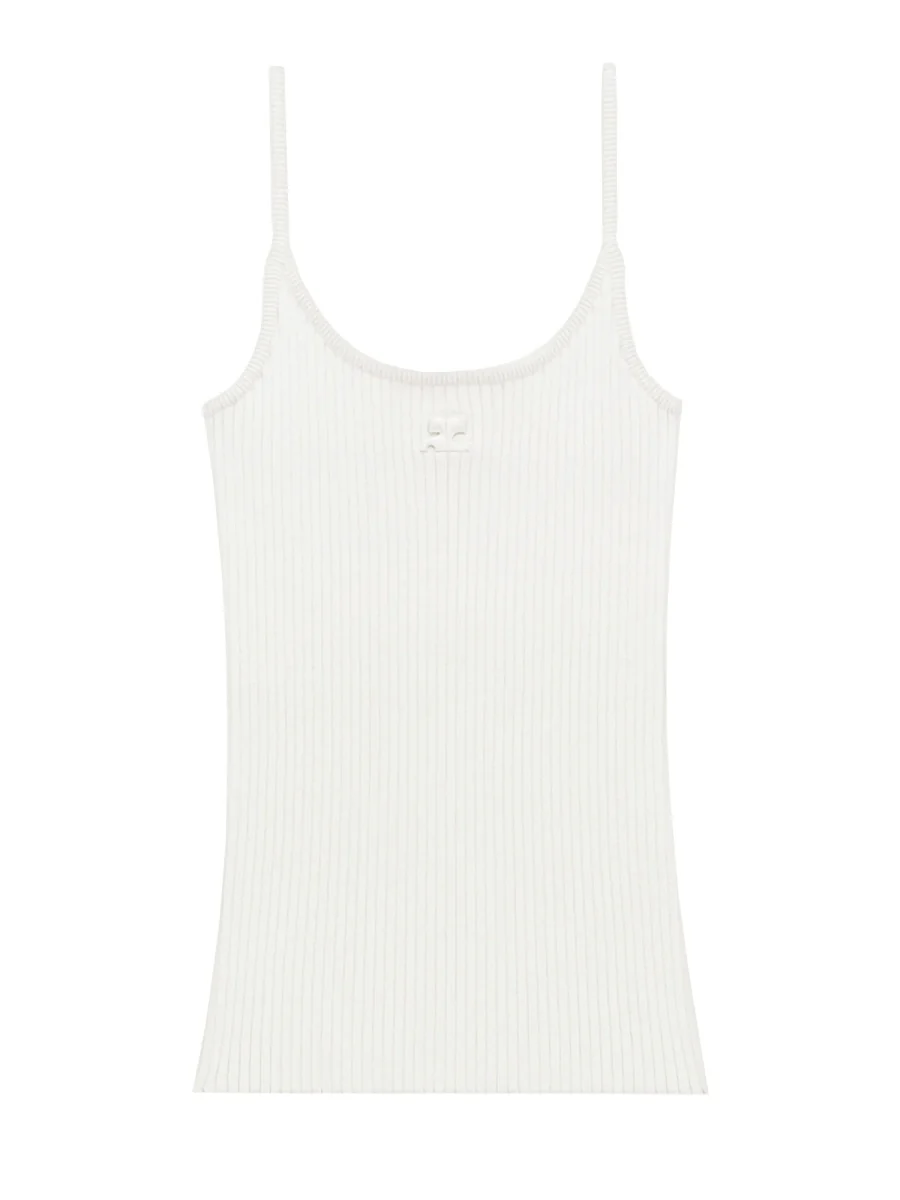 COURREGES REEDITION RIB KNIT TANK TOP