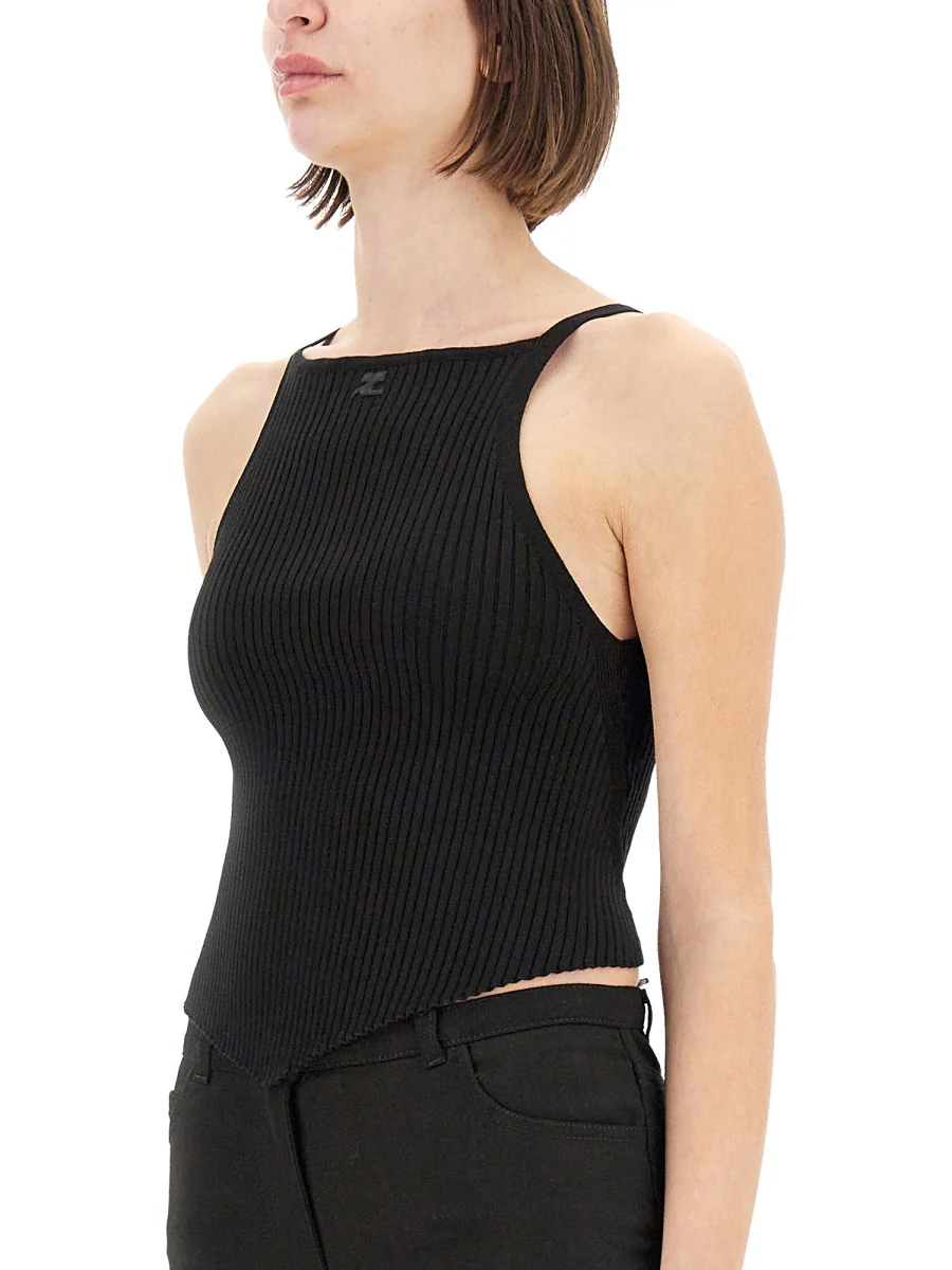 Courreges Ribbed Tank Top - Women's - Image 4
