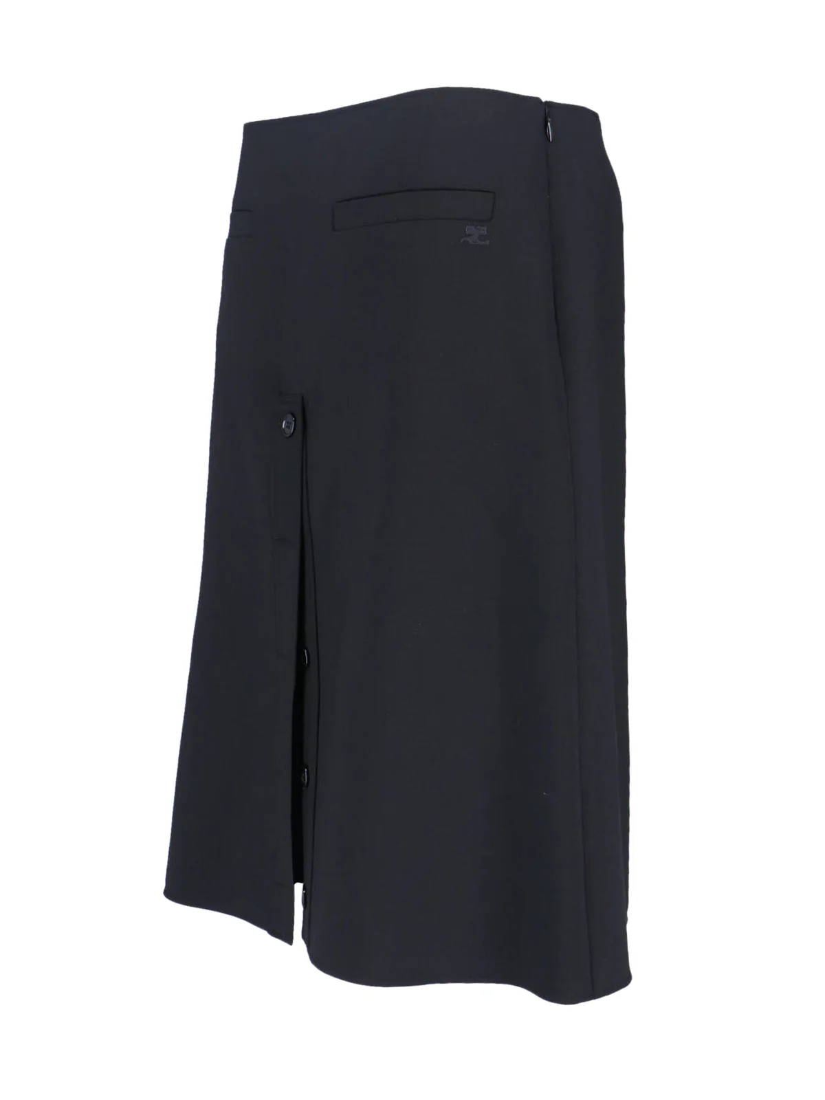 Courrèges Tailored Mini Skirt with Stretch Wool Blend Lining - Image 3