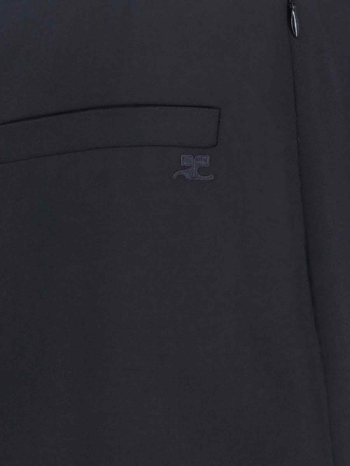 Courrèges Tailored Mini Skirt with Stretch Wool Blend Lining - Image 4
