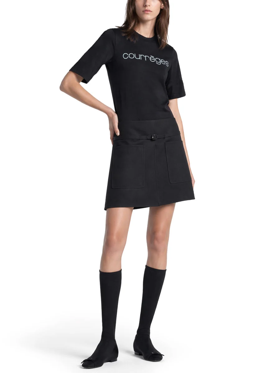 COURREGES Waisted Printed T-Shirt - Image 3