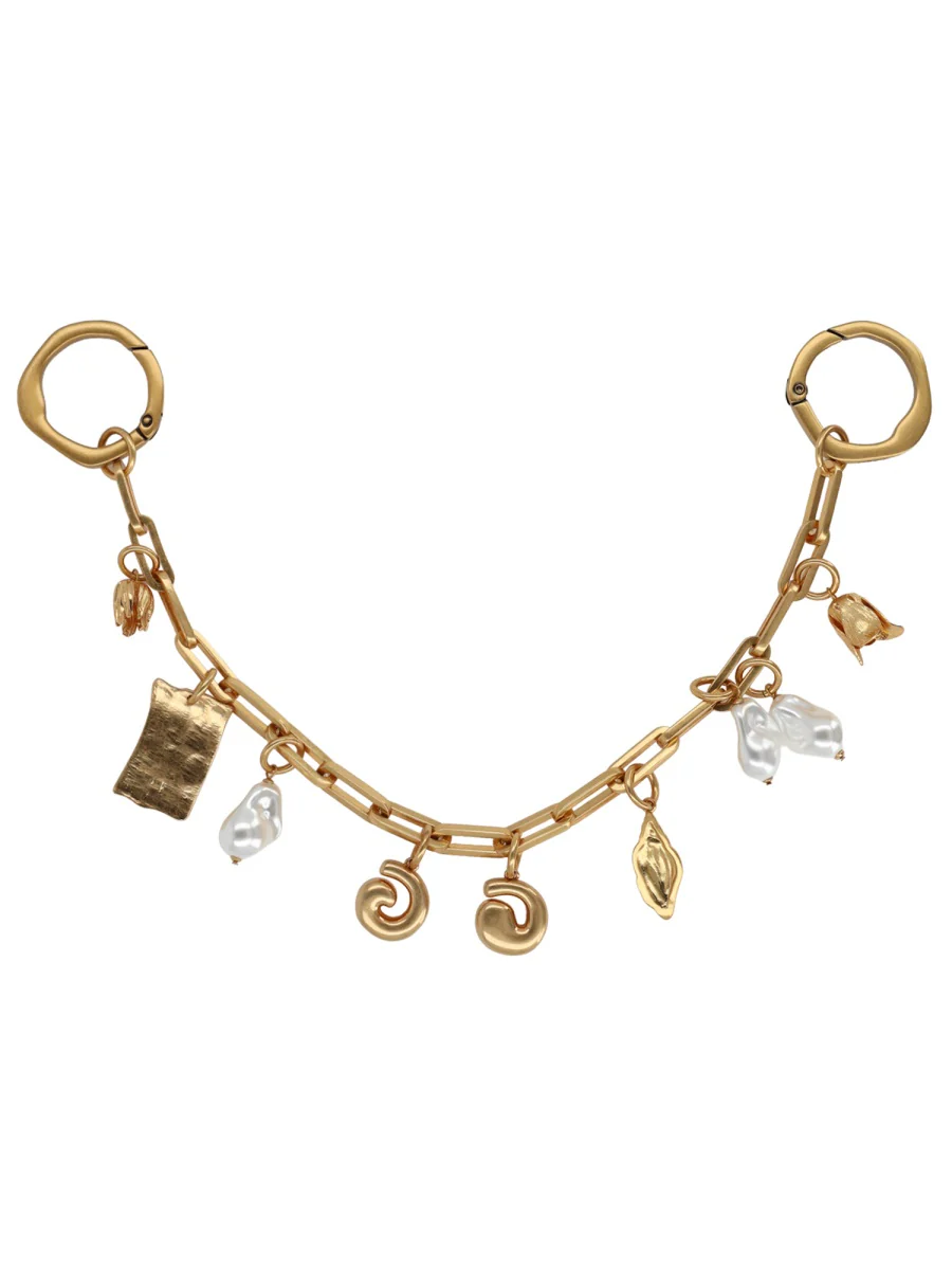 Cult Gaia Mini Antique Brass Pearl Key Holder - Image 2