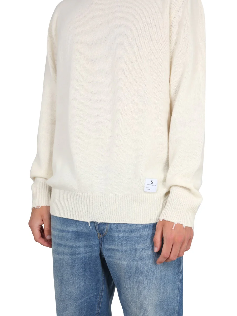 Department Five Ribbed Cross-Neck Choker Sweater - Image 4