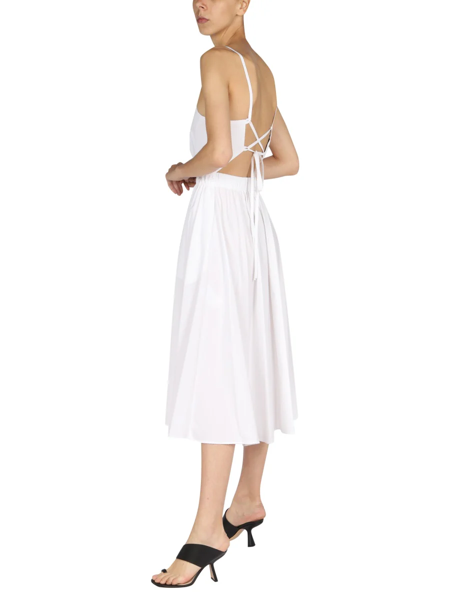 Department Five Square Neck Mini Dress with Lace-Up Back - Image 2