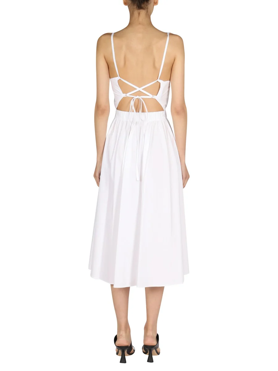 Department Five Square Neck Mini Dress with Lace-Up Back - Image 3
