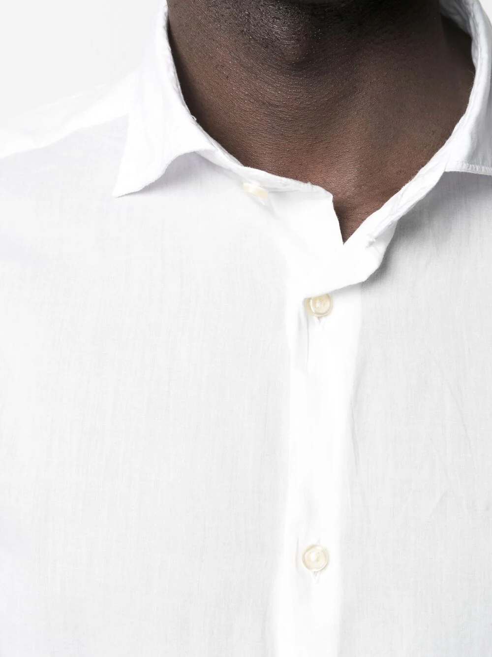 Deperlu Classic Collar Button-Up Shirt with Asymmetric Hem - Image 2