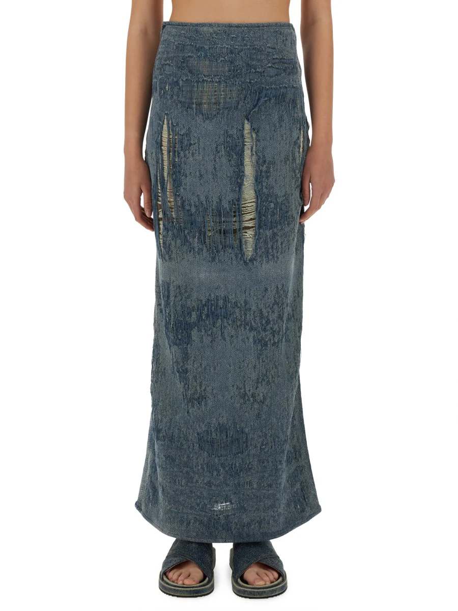 DIESEL Denim Midi Skirt - Image 5