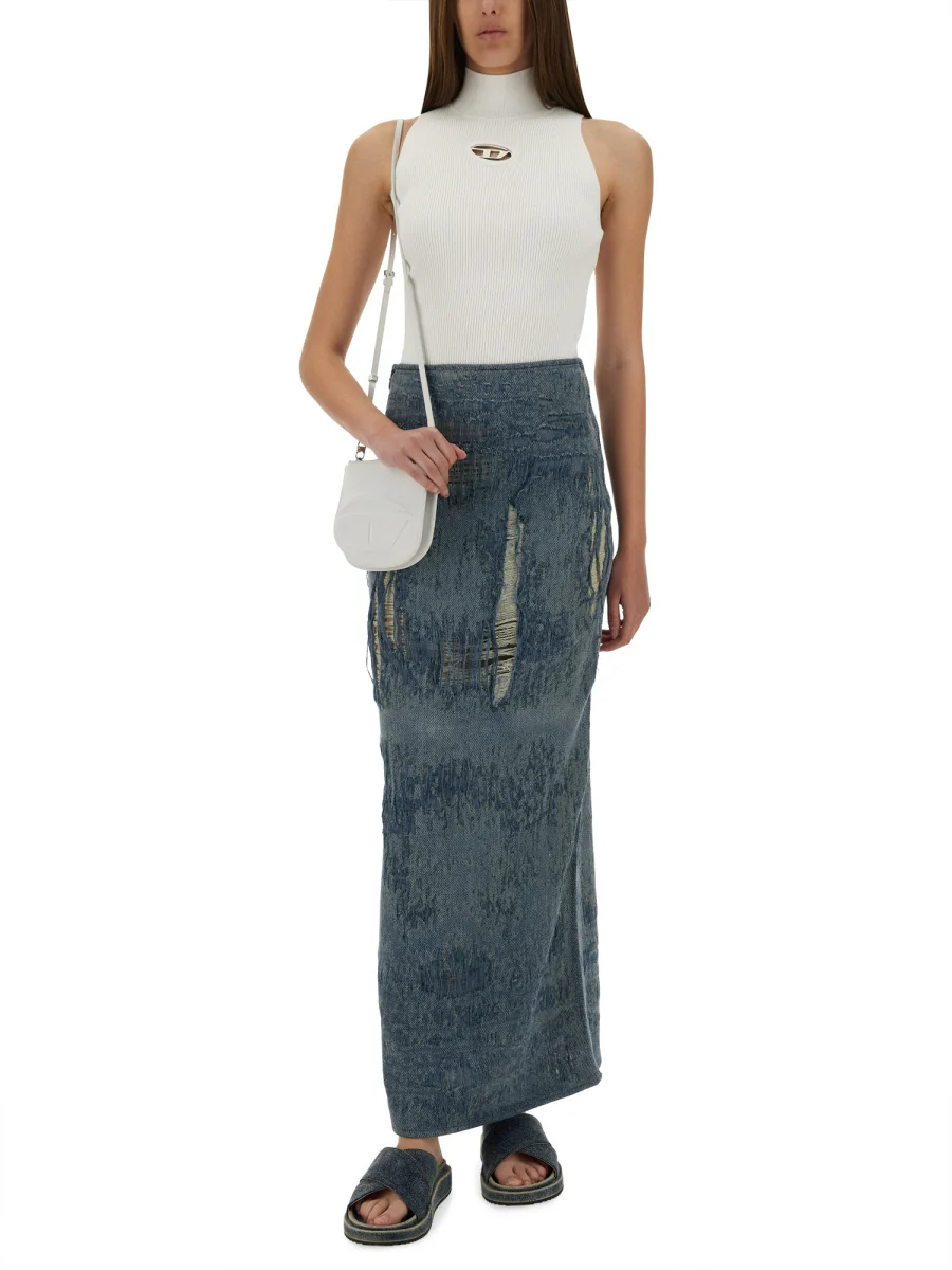 DIESEL Denim Midi Skirt - Image 6