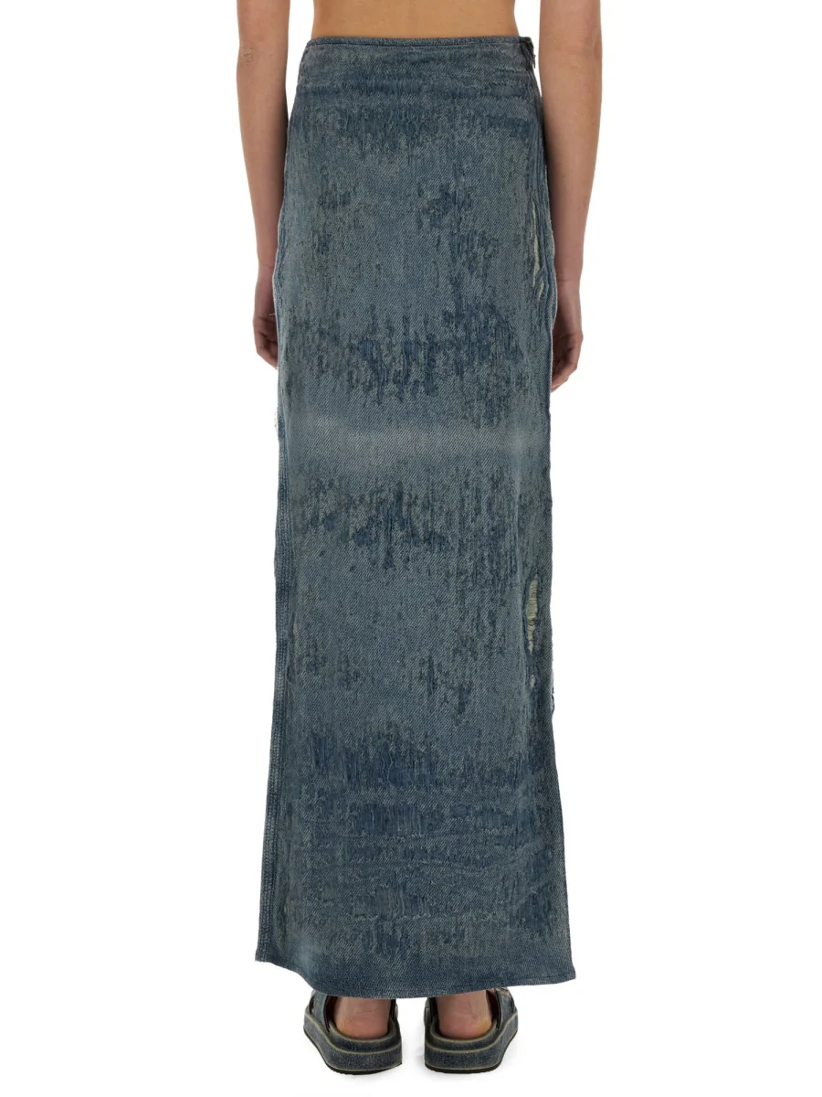 DIESEL Denim Midi Skirt - Image 7