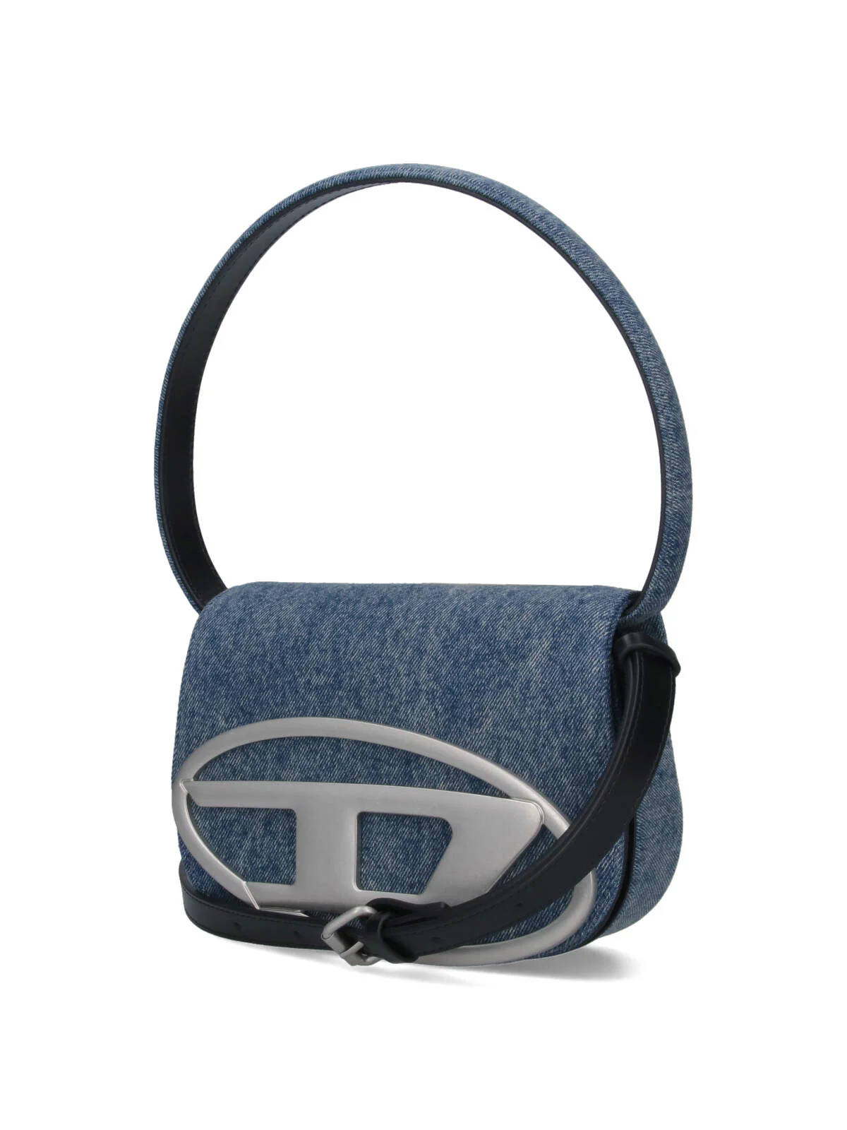 Diesel Denim Shoulder Bag with Leather Trim - Image 4