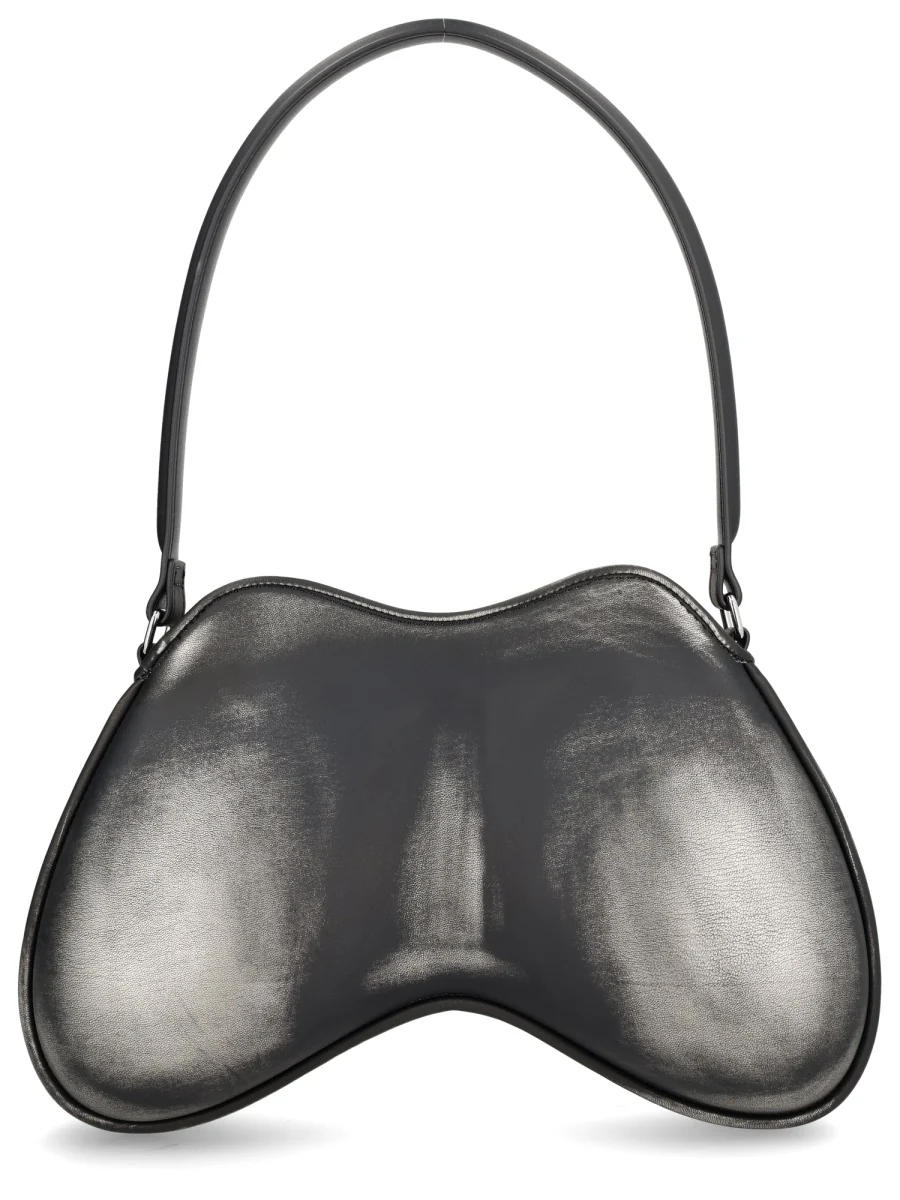 DIESEL Double-D-Rigid Shoulder Bag in Brushed PU - Image 3