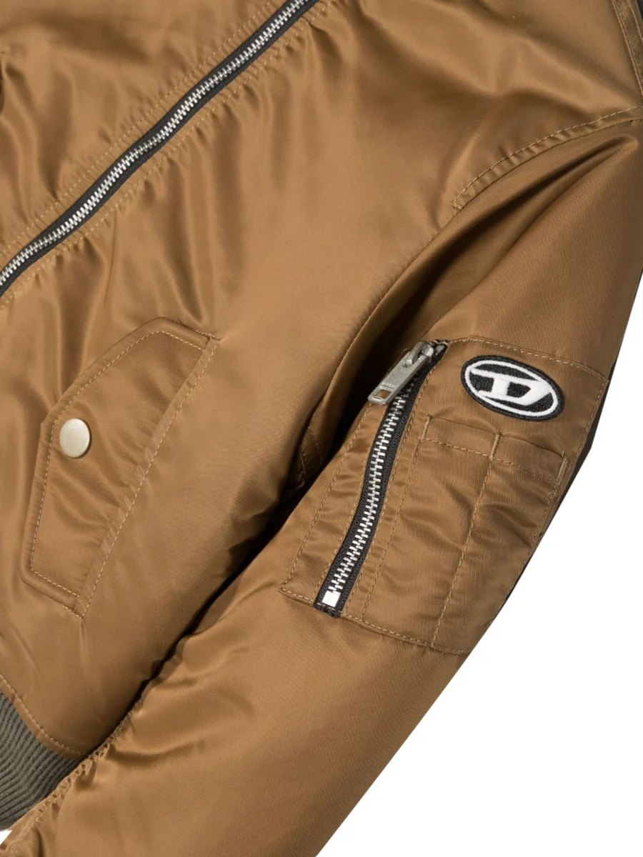 DIESEL KIDS Zipper Closure Polyamide Bomber Jacket - Image 3