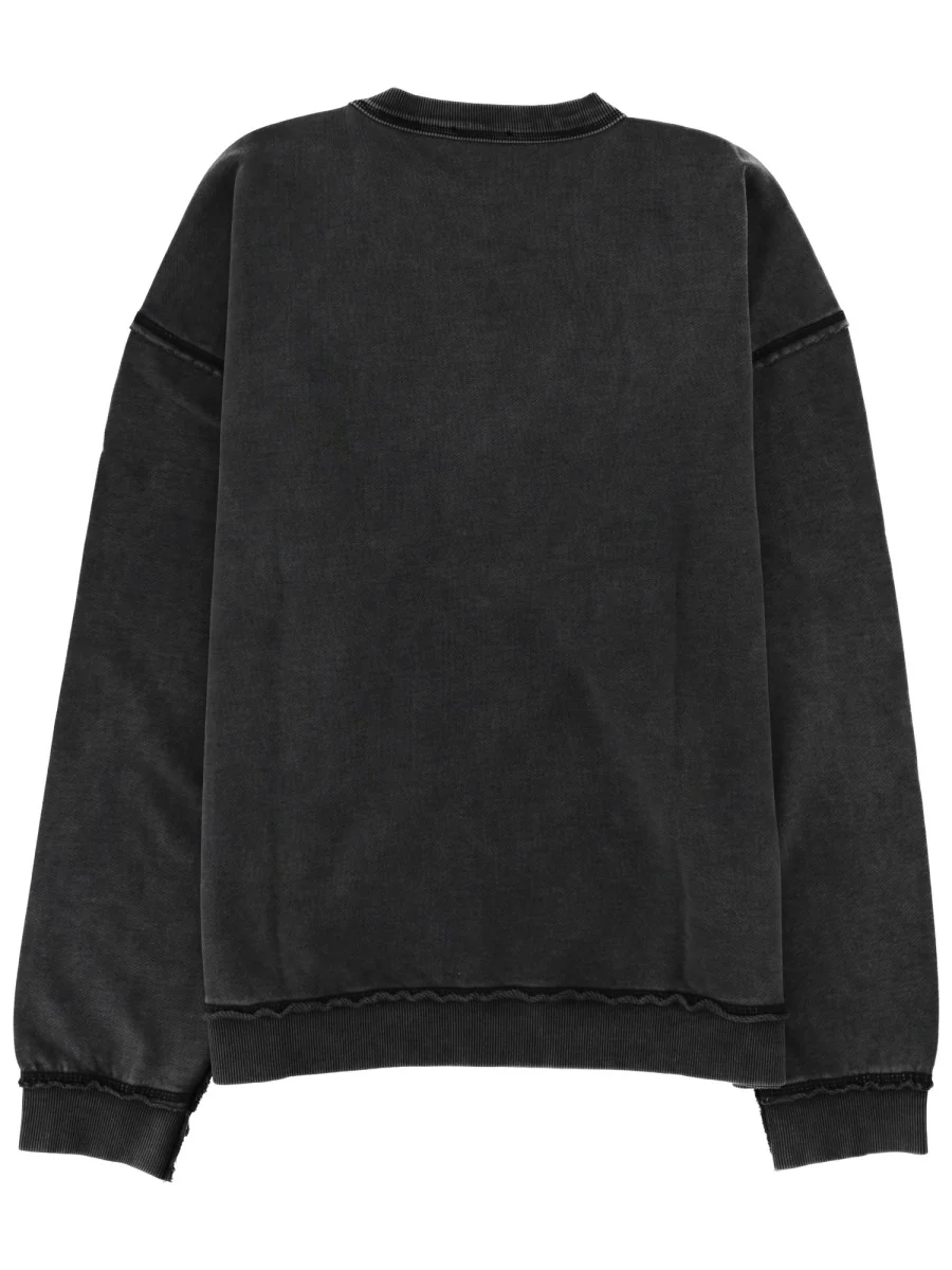 DIESEL Men's Cotton Sweatshirt with Appliqué Logo - Image 2