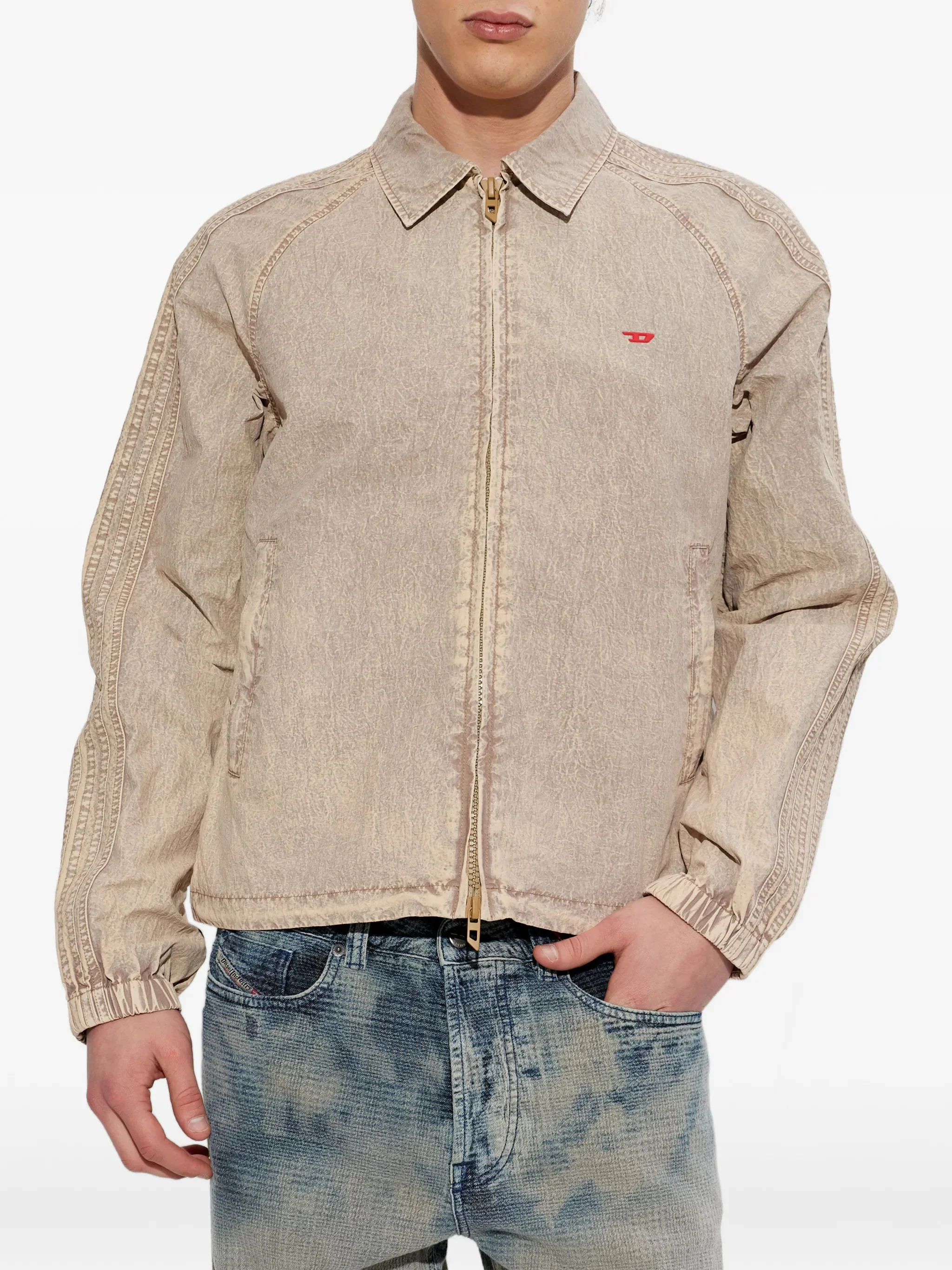 Diesel Men's Modern Zip-Front Jacket with Adjustable Hem - Image 2