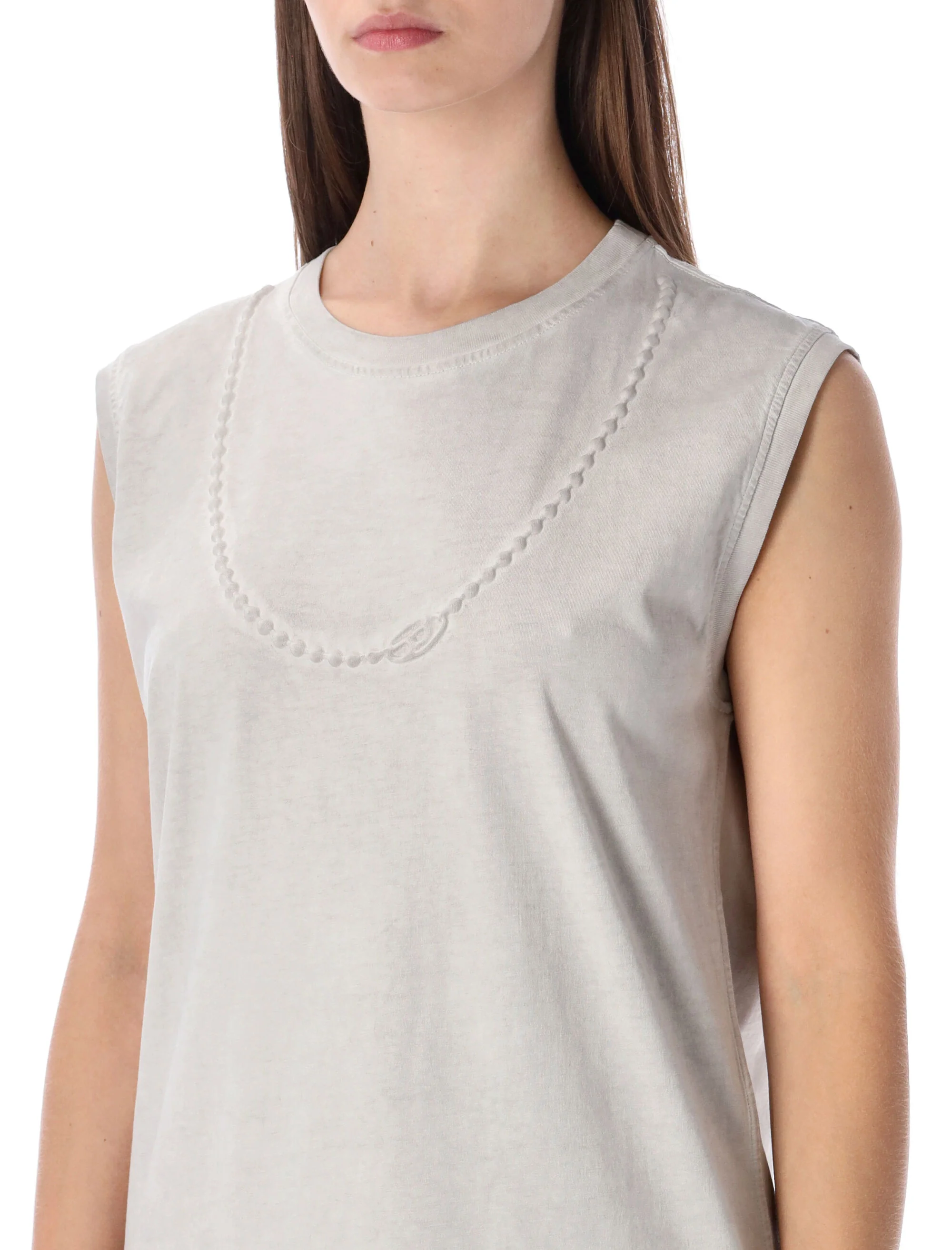 Diesel Minimalist Sleeveless Dress with Chain Motif - Size S - Image 3