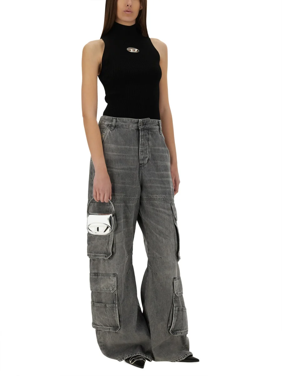 Diesel Slim Fit Top in Lightweight Fabric - Image 2