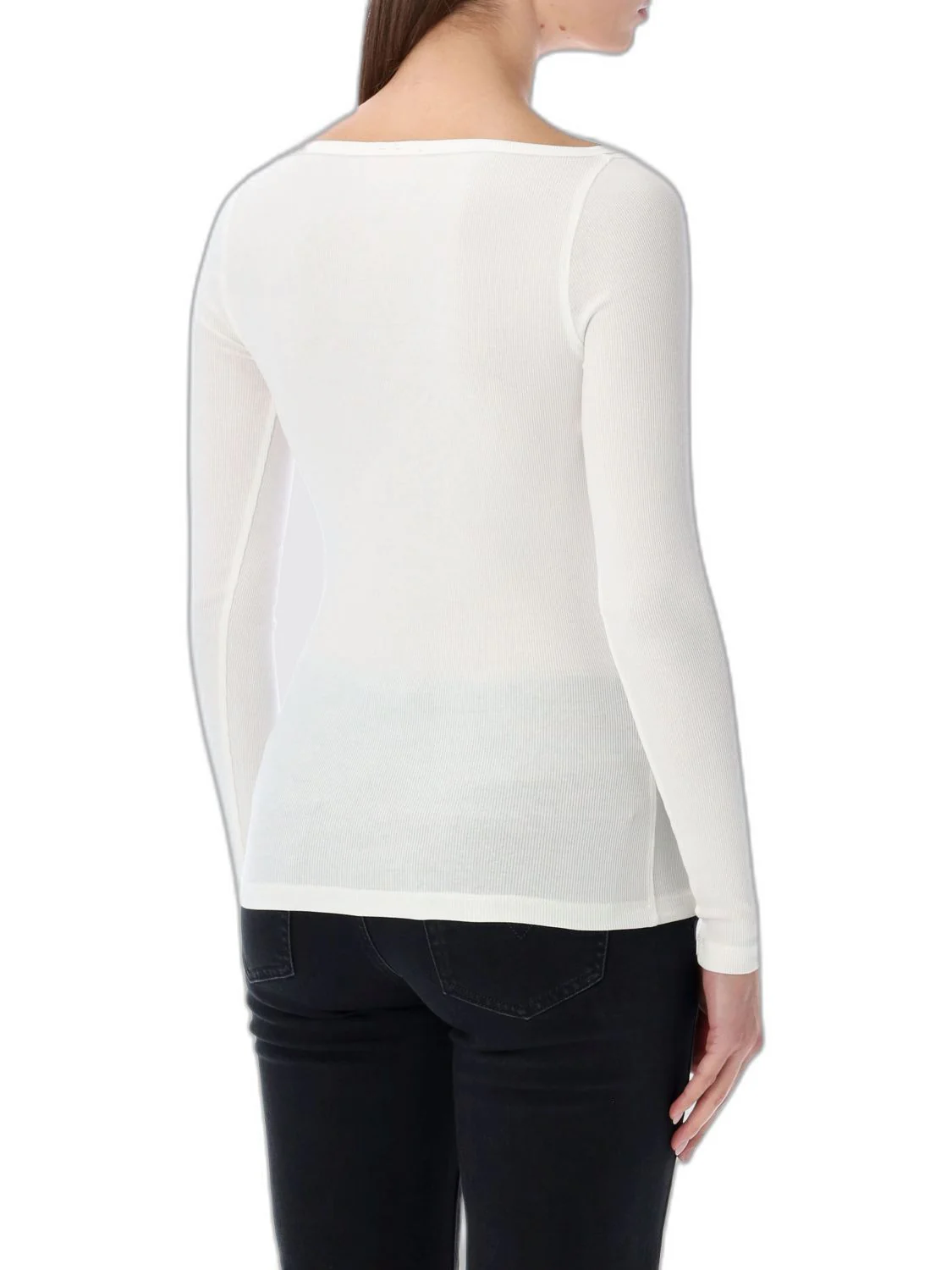 Diesel Women's Long-Sleeve Ribbed Cotton Top - Slim Fit - Image 5