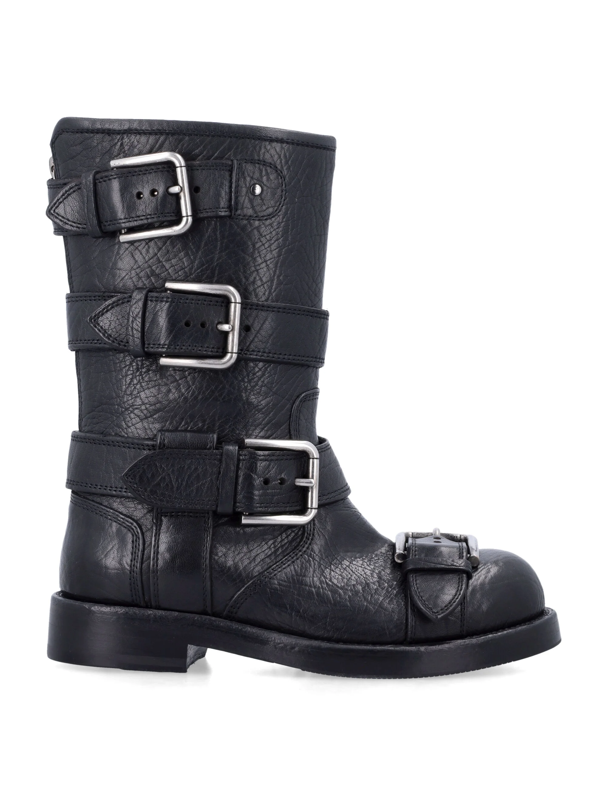 DOLCE & GABBANA Ankle Boots with All-Over Buckles in Leather Woman - Image 5
