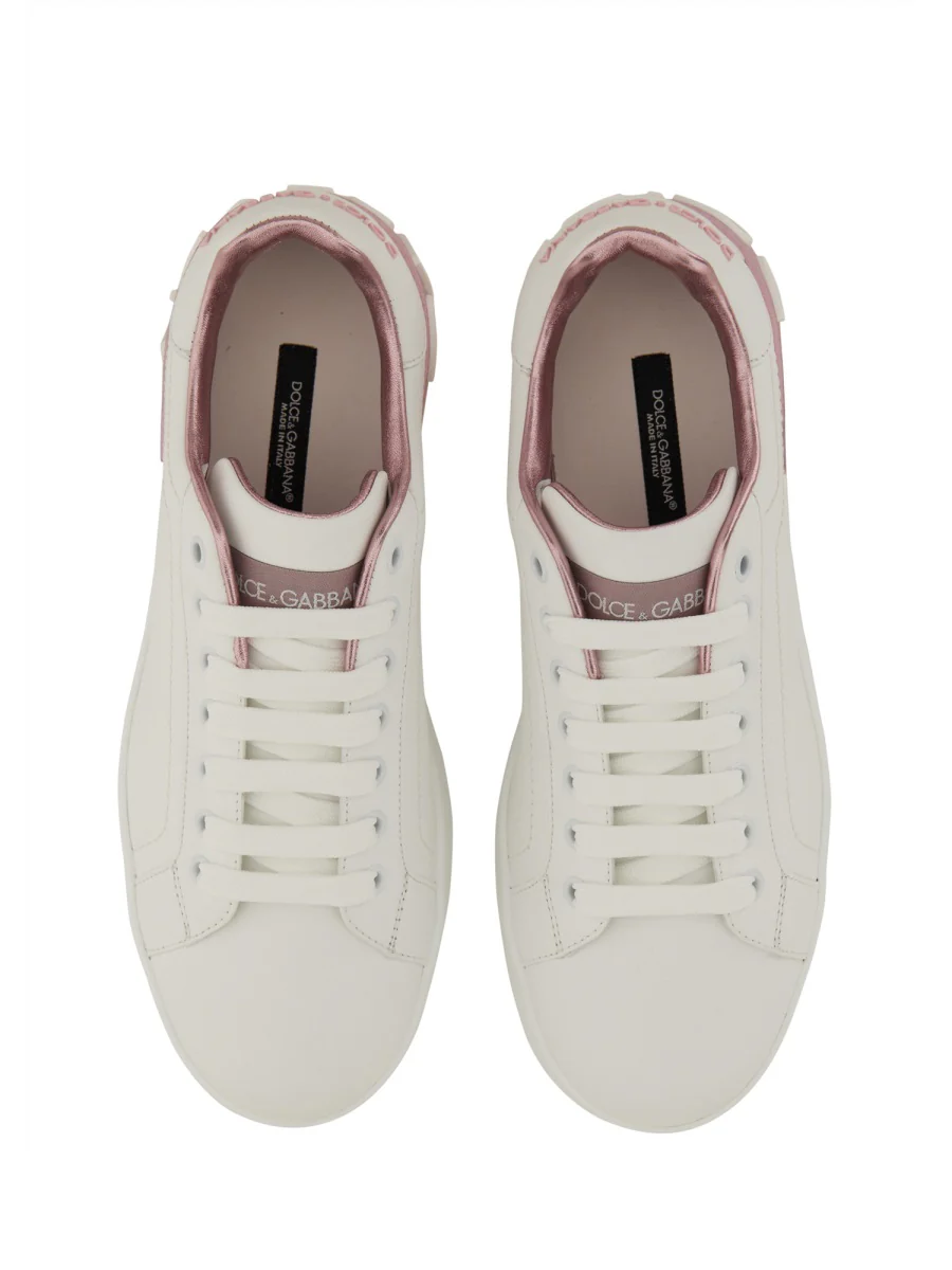 DOLCE & GABBANA Calfskin Nappa Portofino Sneakers for Women - Image 2