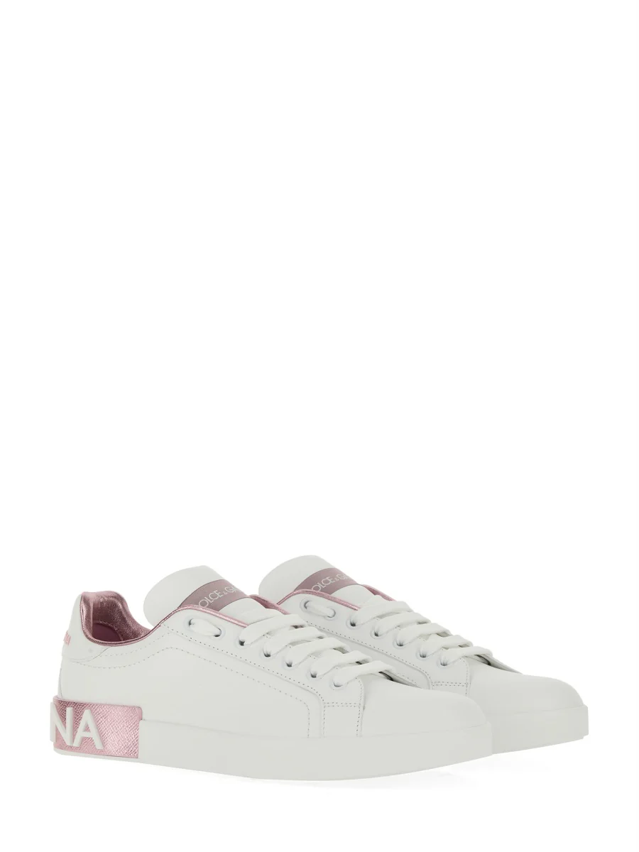 DOLCE & GABBANA Calfskin Nappa Portofino Sneakers for Women - Image 3