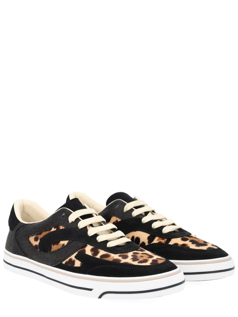 DOLCE & GABBANA Cheetah-Print Clear-Sole High-Top Sneakers - Image 2